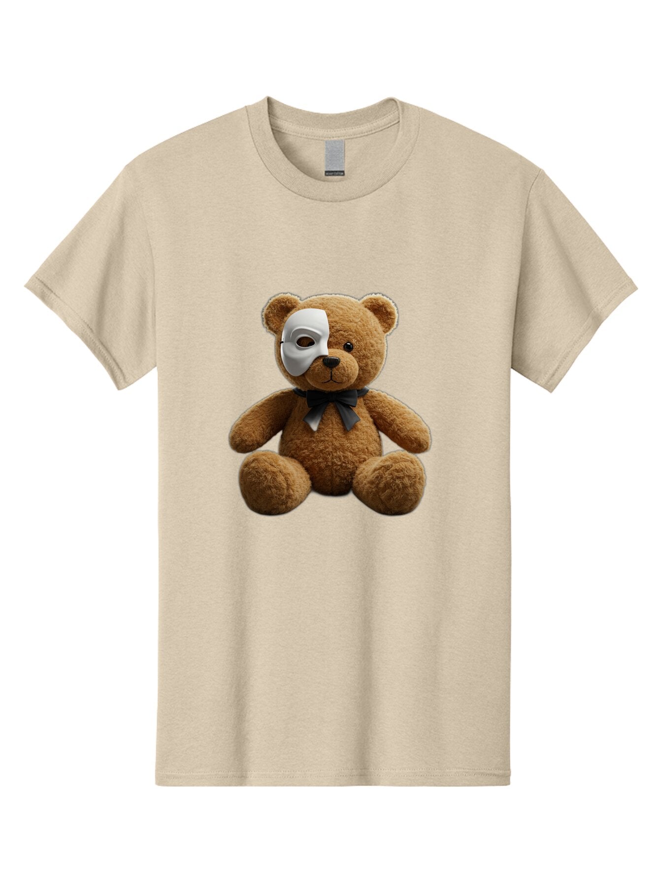 Teddy-With-Mask-1 Men'S Graphic Tee, 100% Cotton, Comfortable Casual Summer Wear, Machine Washable, Vintage Camera, Old Camera, Antique Camera, Black Camera, Classic Photography, Photography Equipment, Nostalgic Device, Film Camera, Camera Art Baq133 8