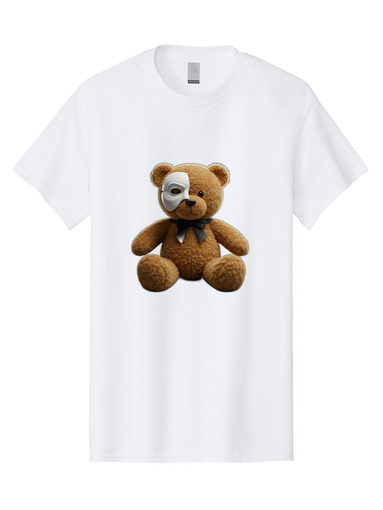 Teddy-With-Mask-1 Men'S Graphic Tee, 100% Cotton, Comfortable Casual Summer Wear, Machine Washable, Vintage Camera, Old Camera, Antique Camera, Black Camera, Classic Photography, Photography Equipment, Nostalgic Device, Film Camera, Camera Art Baq133 5