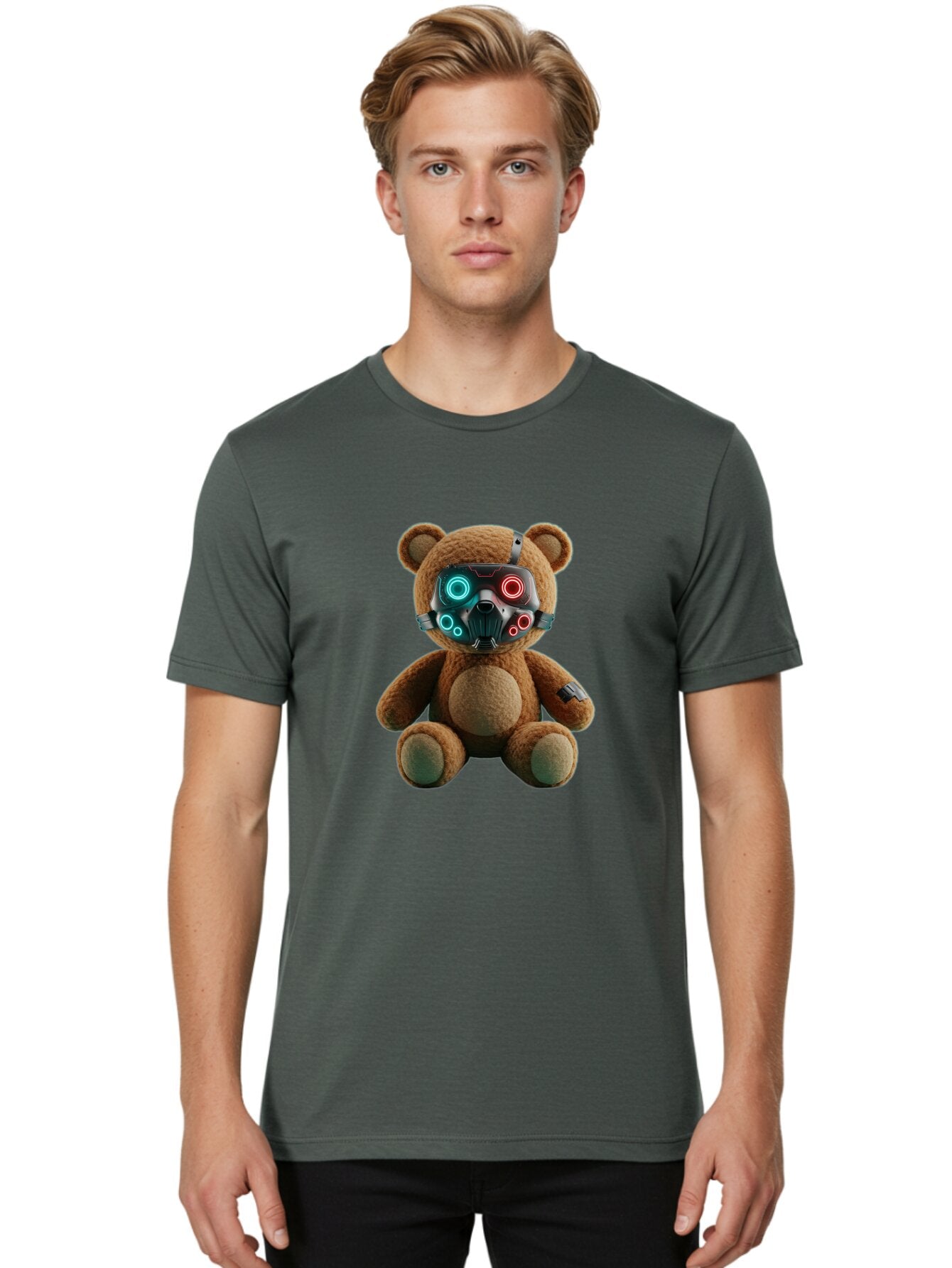 Teddy-With-Mask Men'S Graphic Tee, 100% Cotton, Comfortable Casual Summer Wear, Machine Washable, Vintage Camera, Old Camera, Antique Camera, Black Camera, Classic Photography, Photography Equipment, Nostalgic Device, Film Camera, Camera Art Baq134 23