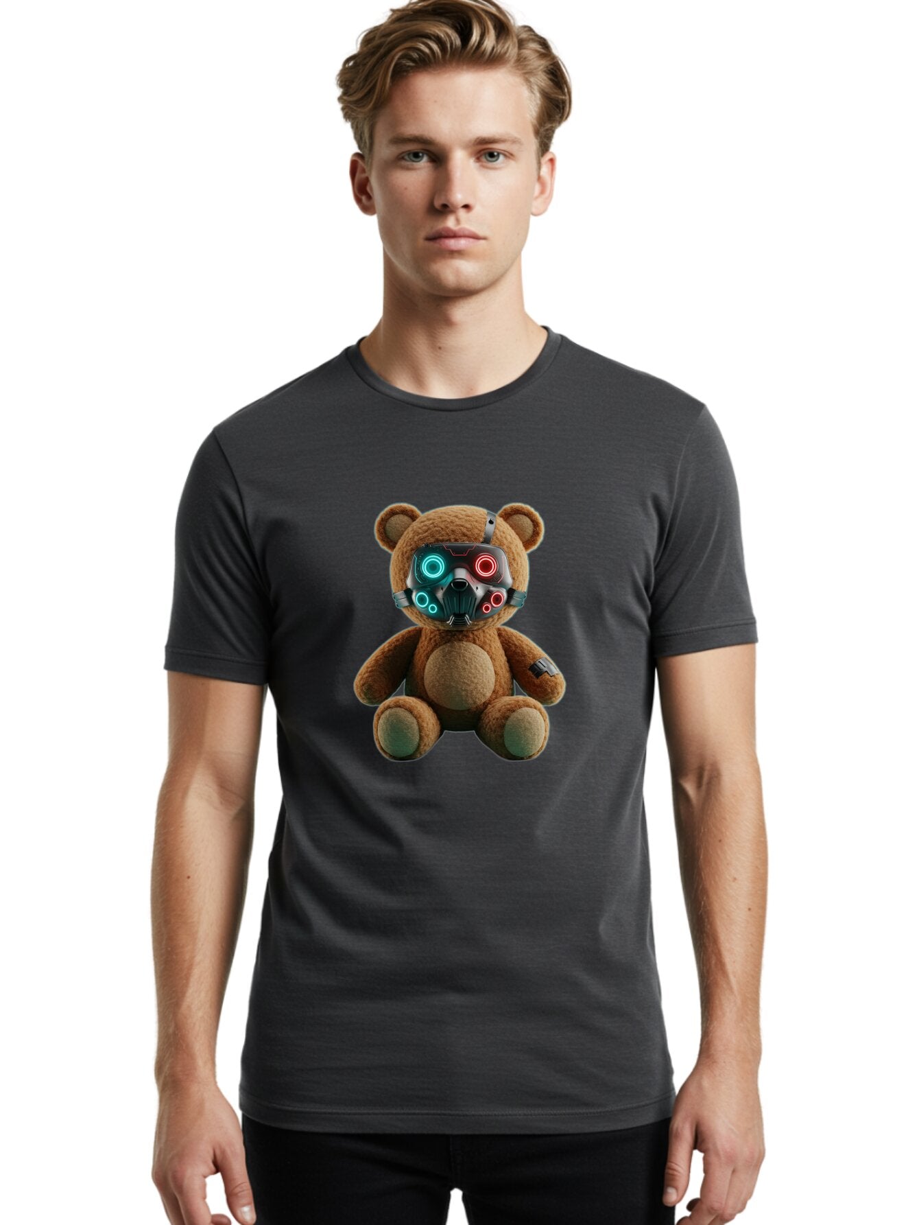 Teddy-With-Mask Men'S Graphic Tee, 100% Cotton, Comfortable Casual Summer Wear, Machine Washable, Vintage Camera, Old Camera, Antique Camera, Black Camera, Classic Photography, Photography Equipment, Nostalgic Device, Film Camera, Camera Art Baq134 20