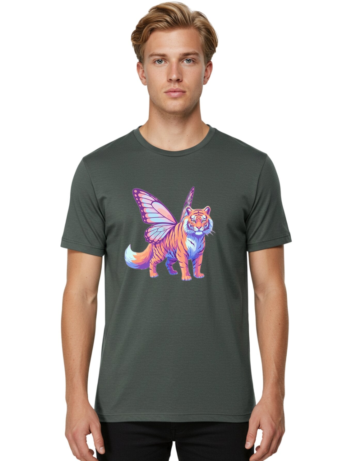 Tiger-Butterfly Men'S Graphic Tee, 100% Cotton, Comfortable Casual Summer Wear, Machine Washable, Vintage Camera, Old Camera, Antique Camera, Black Camera, Classic Photography, Photography Equipment, Nostalgic Device, Film Camera, Camera Art Baq136 17