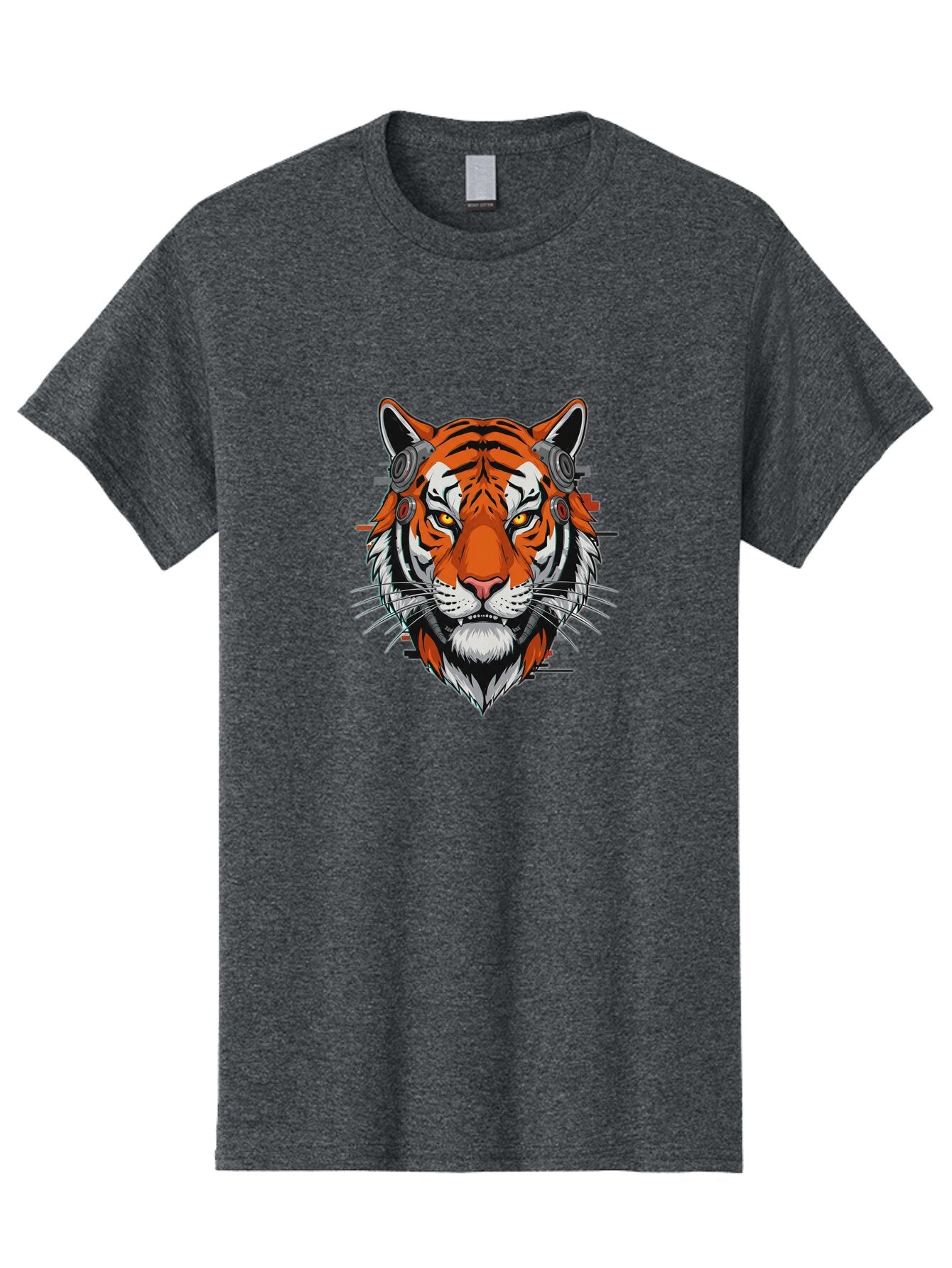 Tiger-Headphones Men'S Graphic Tee, 100% Cotton, Comfortable Casual Summer Wear, Machine Washable, Vintage Camera, Old Camera, Antique Camera, Black Camera, Classic Photography, Photography Equipment, Nostalgic Device, Film Camera, Camera Art Baq137 8