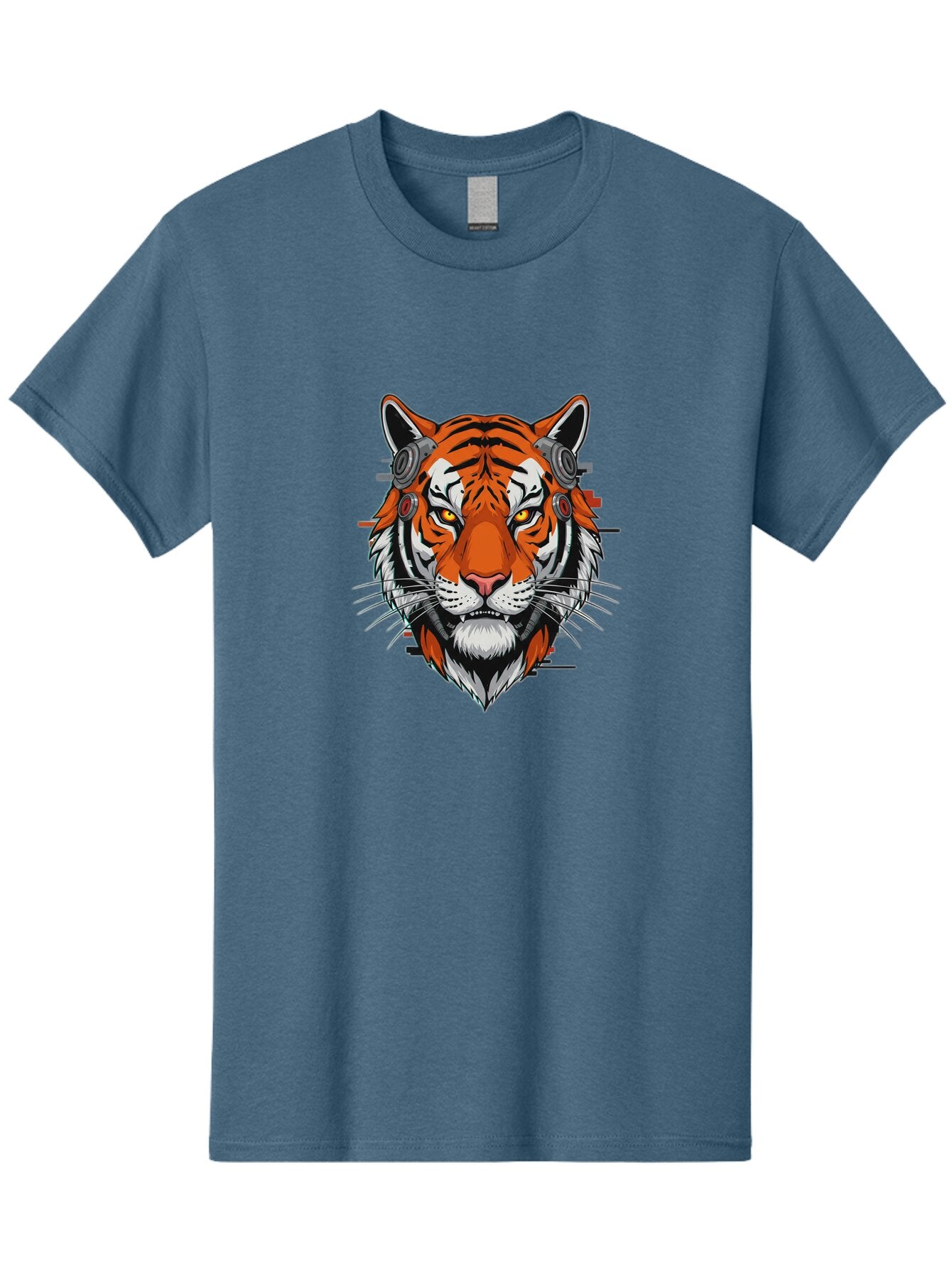 Tiger-Headphones Men'S Graphic Tee, 100% Cotton, Comfortable Casual Summer Wear, Machine Washable, Vintage Camera, Old Camera, Antique Camera, Black Camera, Classic Photography, Photography Equipment, Nostalgic Device, Film Camera, Camera Art Baq137 6