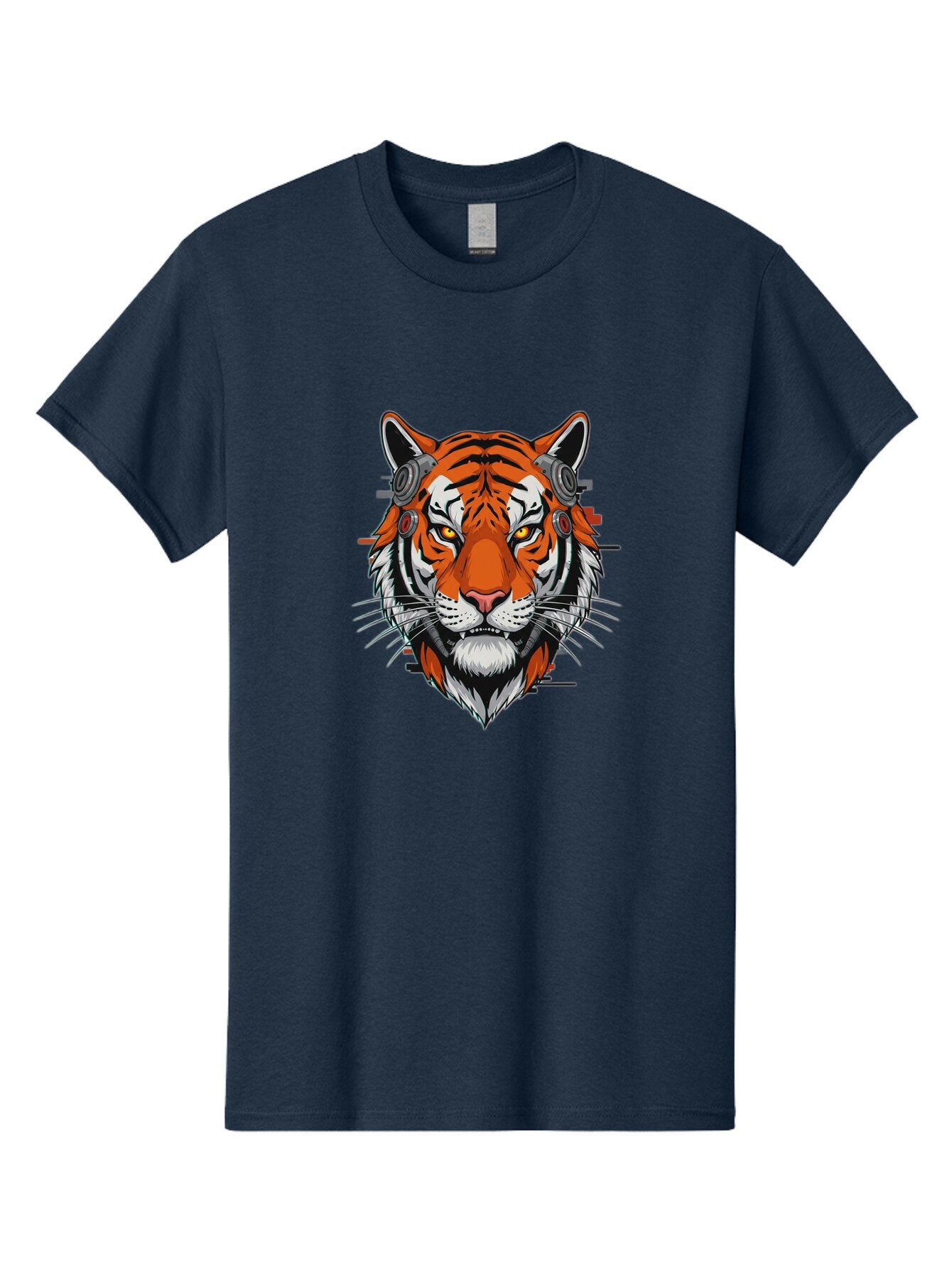 Tiger-Headphones Men'S Graphic Tee, 100% Cotton, Comfortable Casual Summer Wear, Machine Washable, Vintage Camera, Old Camera, Antique Camera, Black Camera, Classic Photography, Photography Equipment, Nostalgic Device, Film Camera, Camera Art Baq137 5