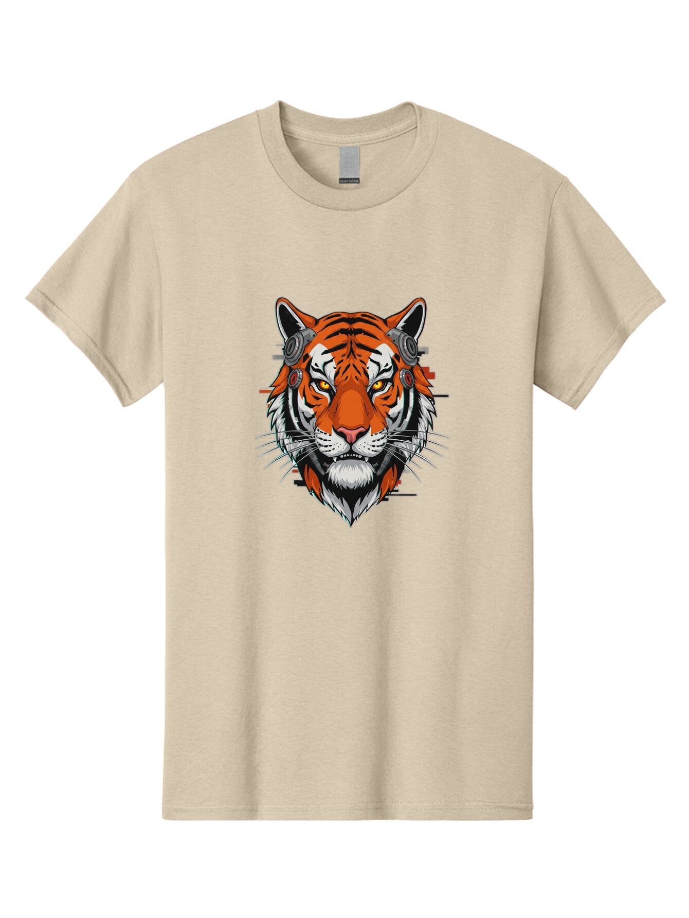 Tiger-Headphones Men'S Graphic Tee, 100% Cotton, Comfortable Casual Summer Wear, Machine Washable, Vintage Camera, Old Camera, Antique Camera, Black Camera, Classic Photography, Photography Equipment, Nostalgic Device, Film Camera, Camera Art Baq137 3