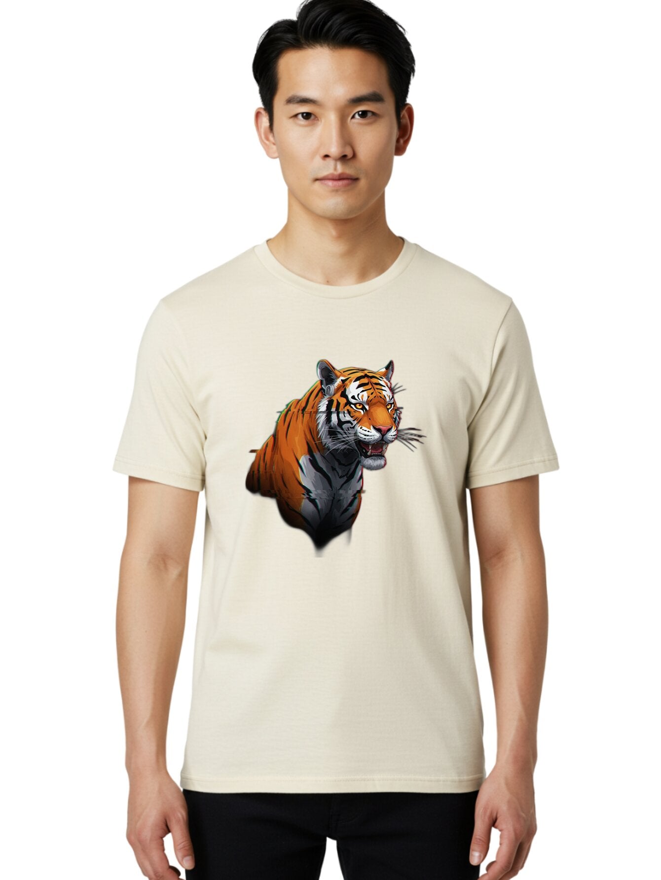 Tiger Men'S Graphic Tee, 100% Cotton, Comfortable Casual Summer Wear, Machine Washable, Vintage Camera, Old Camera, Antique Camera, Black Camera, Classic Photography, Photography Equipment, Nostalgic Device, Film Camera, Camera Art Baq138 29