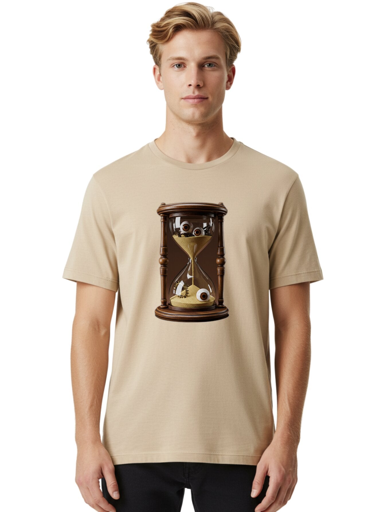 Time-Passing Men'S Graphic Tee, 100% Cotton, Comfortable Casual Summer Wear, Machine Washable, Vintage Camera, Old Camera, Antique Camera, Black Camera, Classic Photography, Photography Equipment, Nostalgic Device, Film Camera, Camera Art Baq139 23