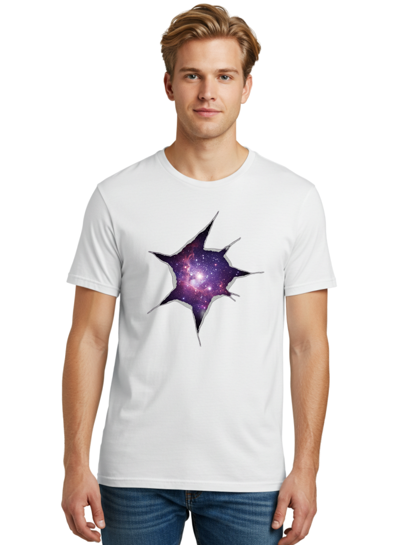 Torn-Galaxy-1 Men'S Graphic Tee, 100% Cotton, Comfortable Casual Summer Wear, Machine Washable, Vintage Camera, Old Camera, Antique Camera, Black Camera, Classic Photography, Photography Equipment, Nostalgic Device, Film Camera, Camera Art Baq141 22