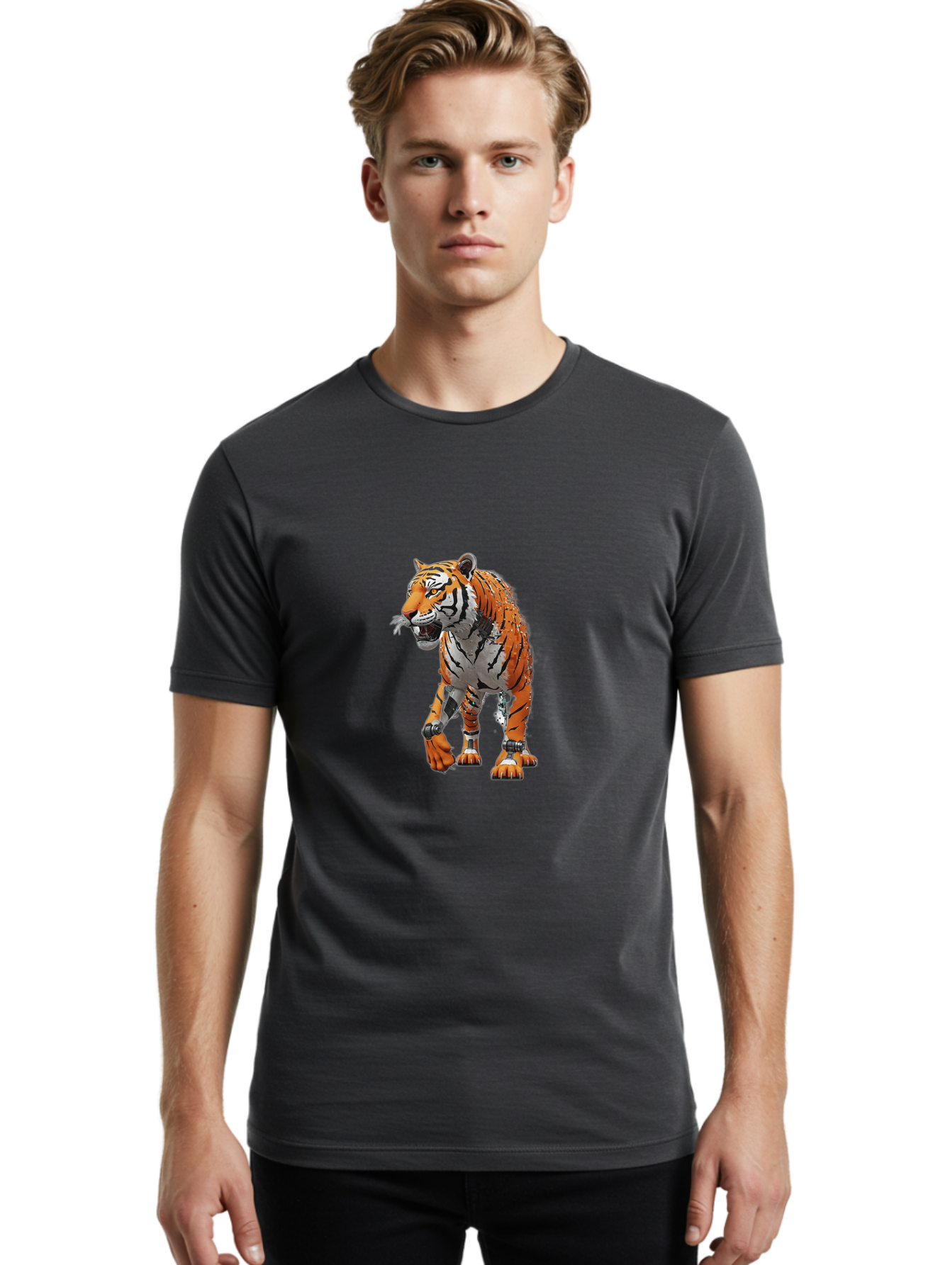 Torn-Paper-Tiger Men'S Graphic Tee, 100% Cotton, Comfortable Casual Summer Wear, Machine Washable, Vintage Camera, Old Camera, Antique Camera, Black Camera, Classic Photography, Photography Equipment, Nostalgic Device, Film Camera, Camera Art Baq143 20