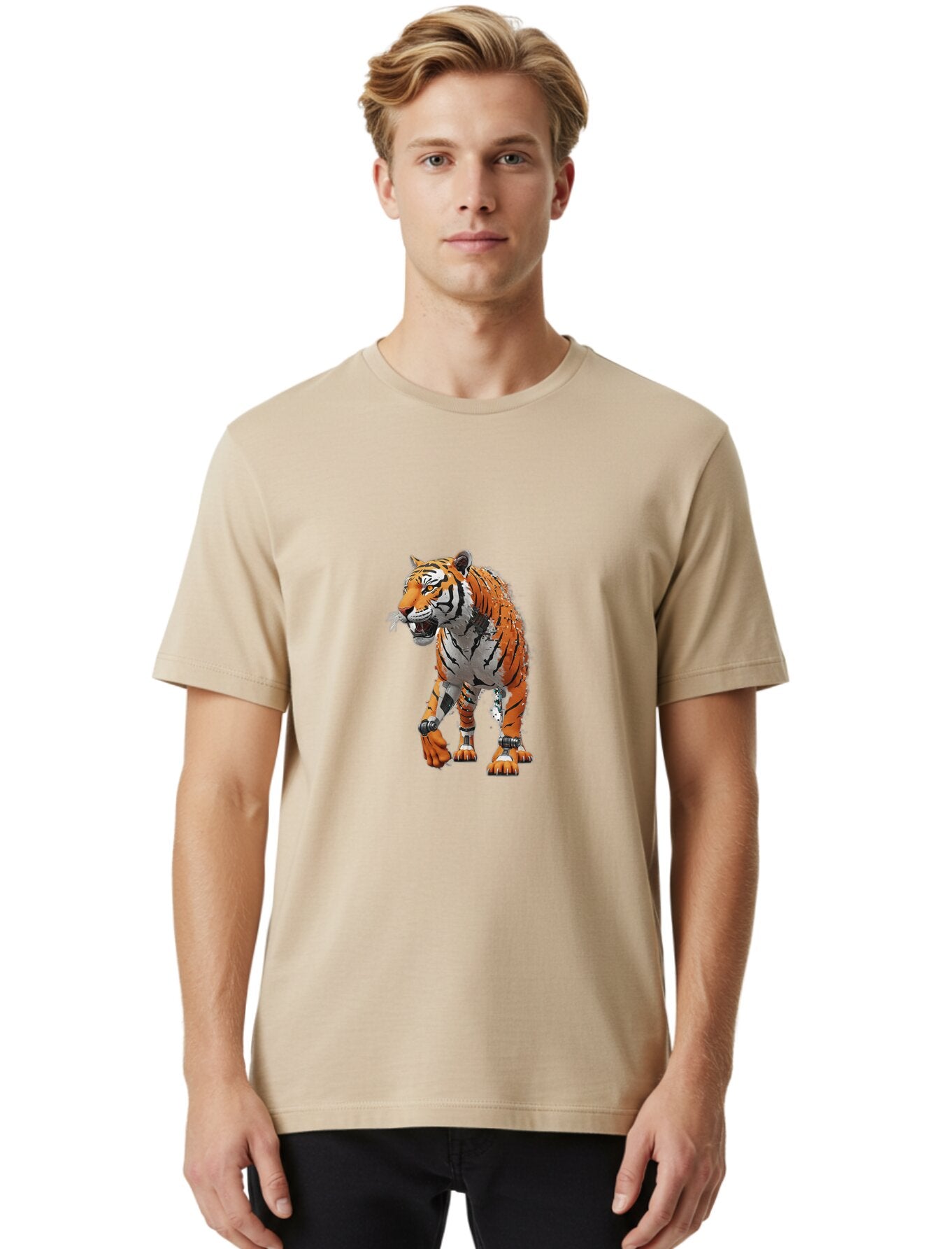 Torn-Paper-Tiger Men'S Graphic Tee, 100% Cotton, Comfortable Casual Summer Wear, Machine Washable, Vintage Camera, Old Camera, Antique Camera, Black Camera, Classic Photography, Photography Equipment, Nostalgic Device, Film Camera, Camera Art Baq143 30