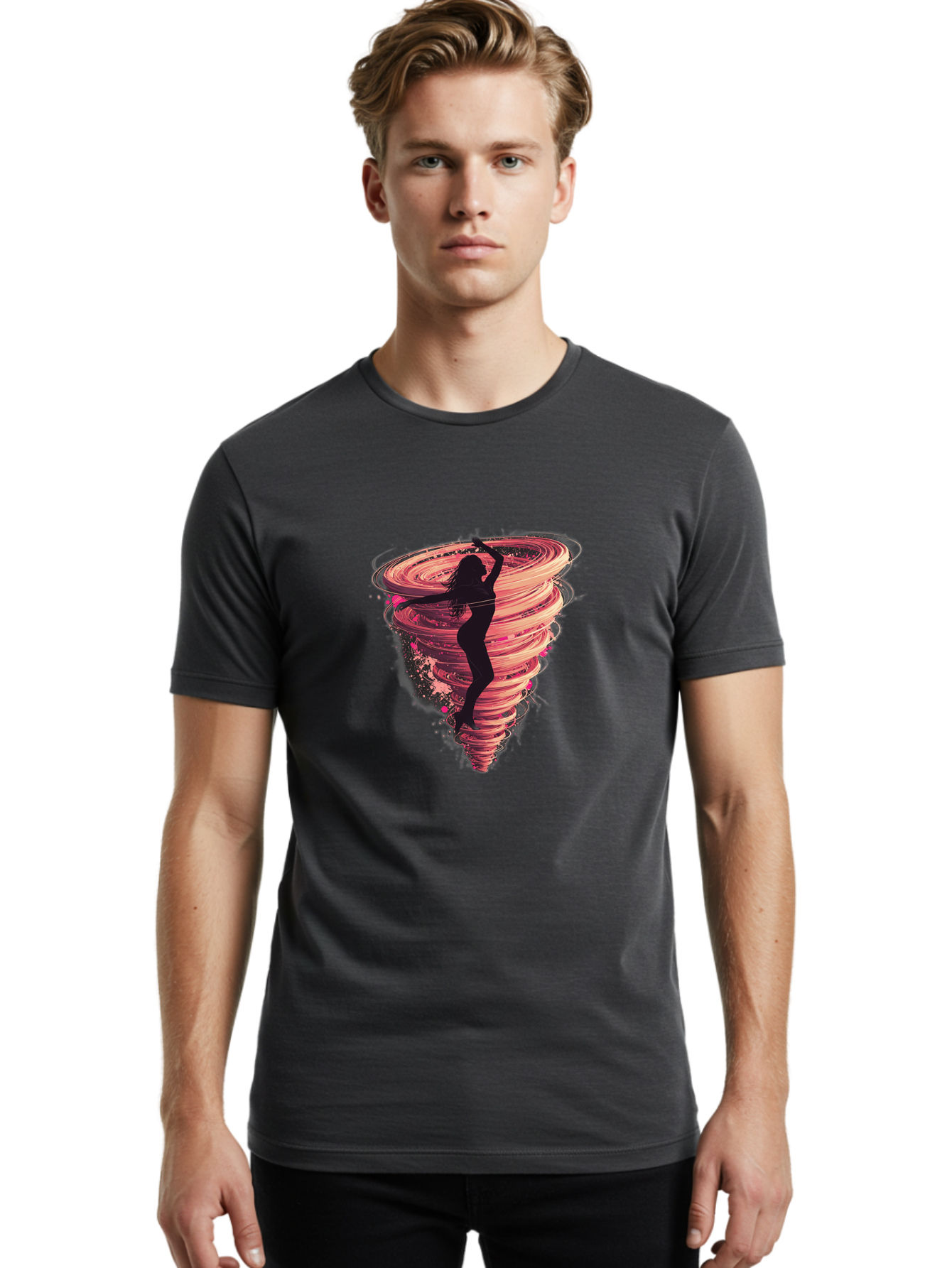 Tornado-Silhouette Men'S Graphic Tee, 100% Cotton, Comfortable Casual Summer Wear, Machine Washable, Vintage Camera, Old Camera, Antique Camera, Black Camera, Classic Photography, Photography Equipment, Nostalgic Device, Film Camera, Baq144 30