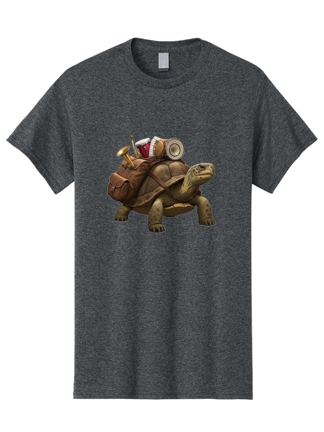 Tortoise-With-Backpack-And-Drums Men'S Graphic Tee, 100% Cotton, Comfortable Casual Summer Wear, Machine Washable, Vintage Camera, Old Camera, Antique Camera, Black Camera, Classic Photography, Photography Equipment, Nostalgic Device, Baq146 10