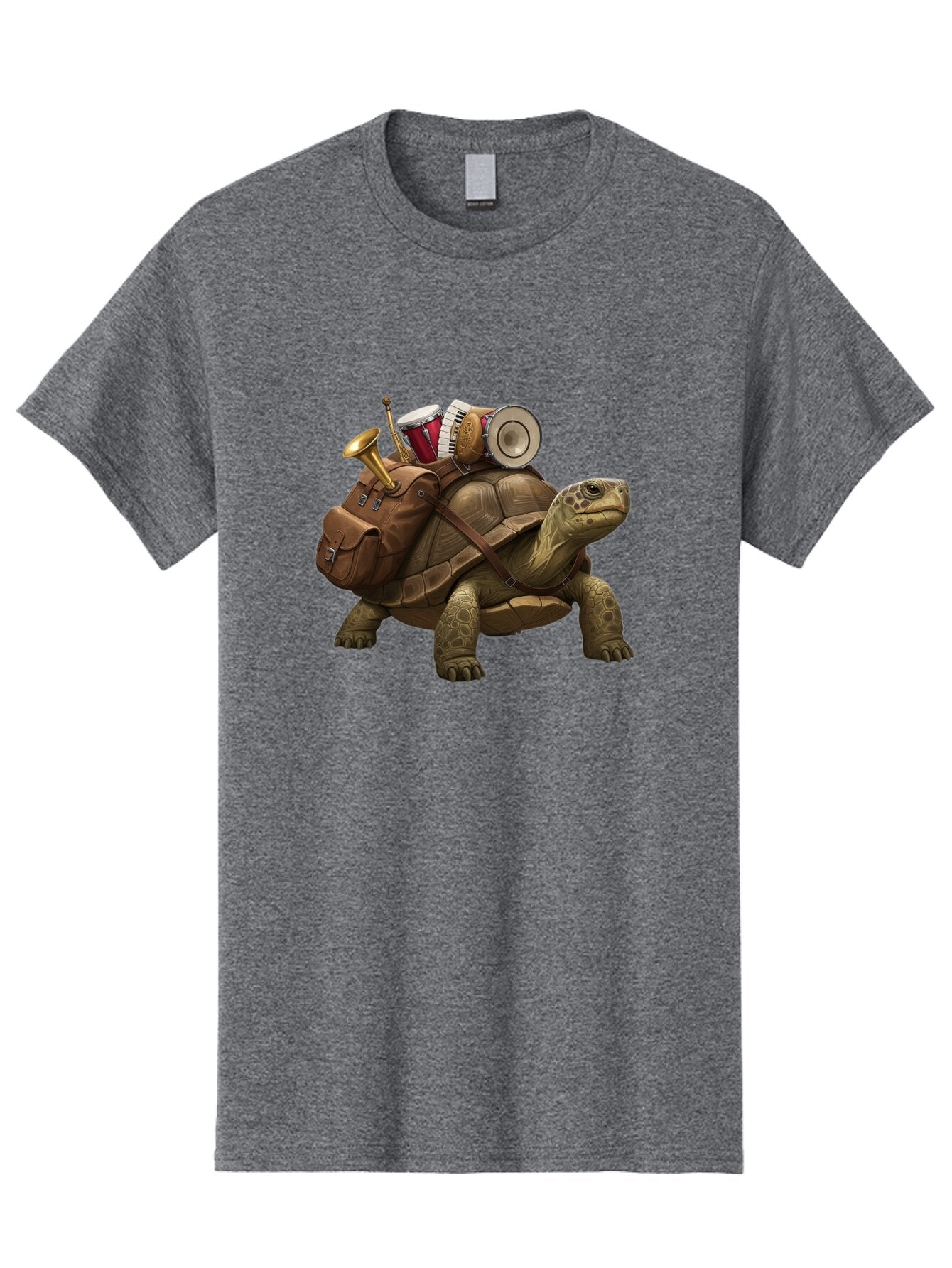 Tortoise-With-Backpack-And-Drums Men'S Graphic Tee, 100% Cotton, Comfortable Casual Summer Wear, Machine Washable, Vintage Camera, Old Camera, Antique Camera, Black Camera, Classic Photography, Photography Equipment, Nostalgic Device, Baq146 11