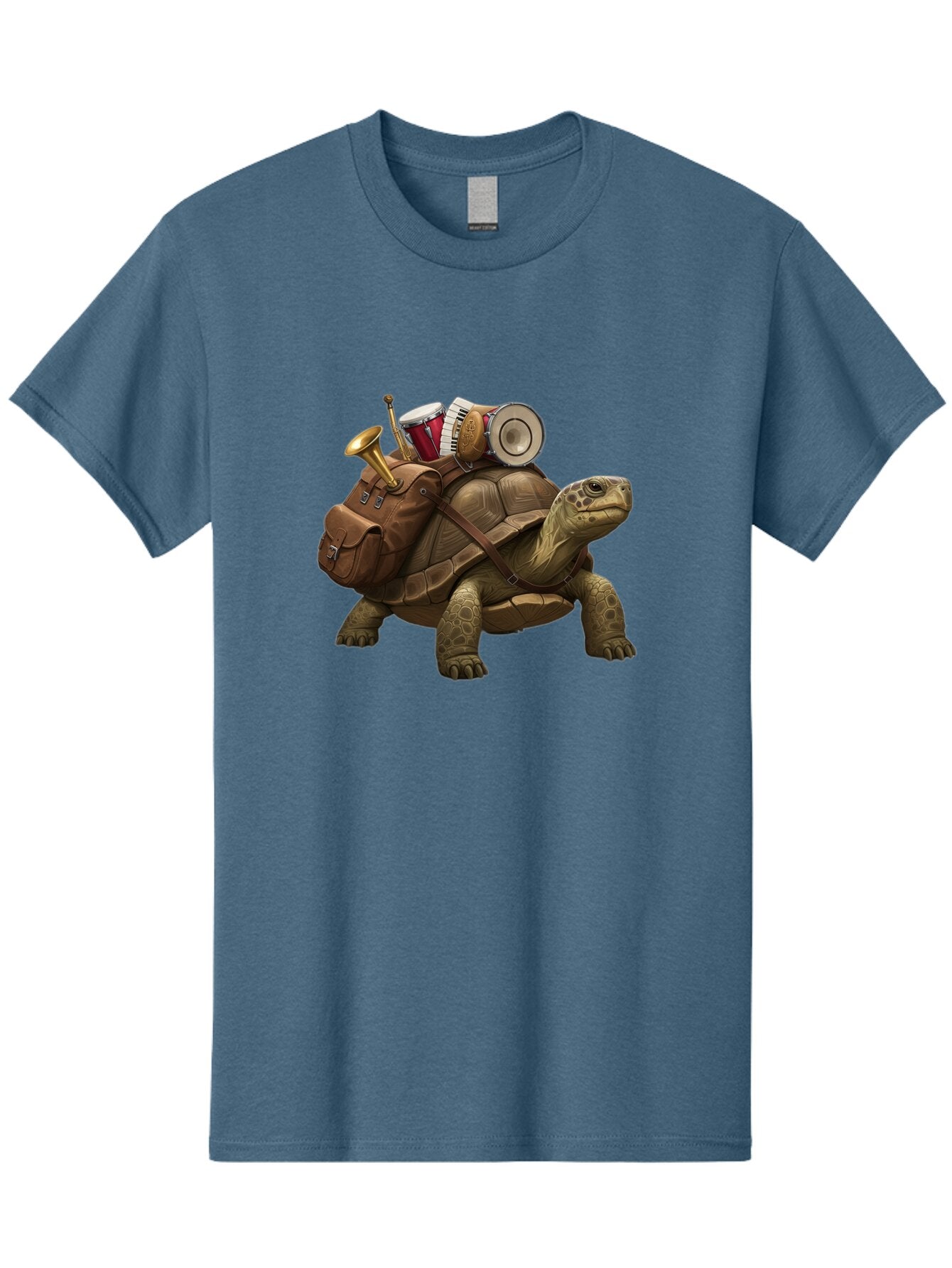 Tortoise-With-Backpack-And-Drums Men'S Graphic Tee, 100% Cotton, Comfortable Casual Summer Wear, Machine Washable, Vintage Camera, Old Camera, Antique Camera, Black Camera, Classic Photography, Photography Equipment, Nostalgic Device, Baq146 15