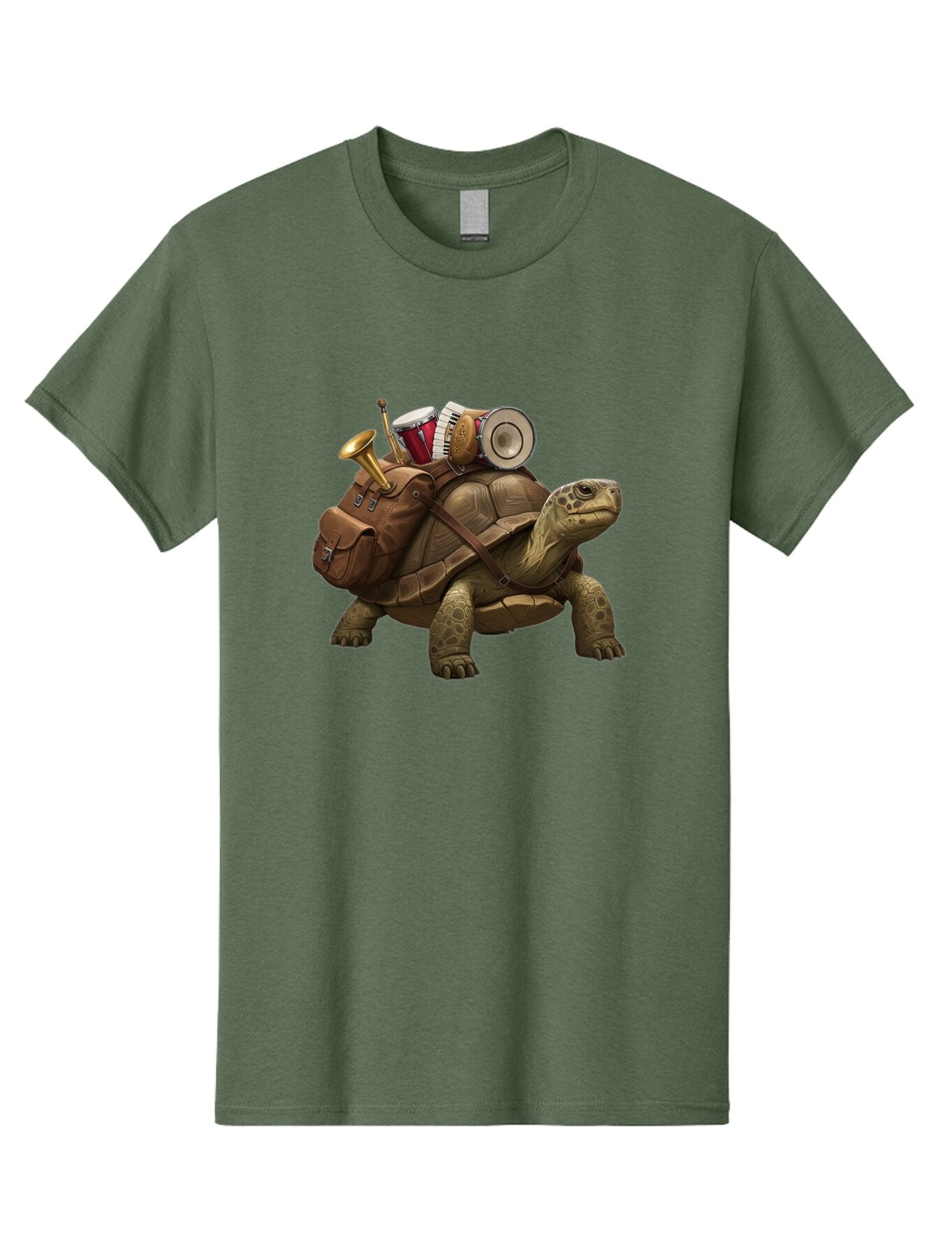 Tortoise-With-Backpack-And-Drums Men'S Graphic Tee, 100% Cotton, Comfortable Casual Summer Wear, Machine Washable, Vintage Camera, Old Camera, Antique Camera, Black Camera, Classic Photography, Photography Equipment, Nostalgic Device, Baq146 9