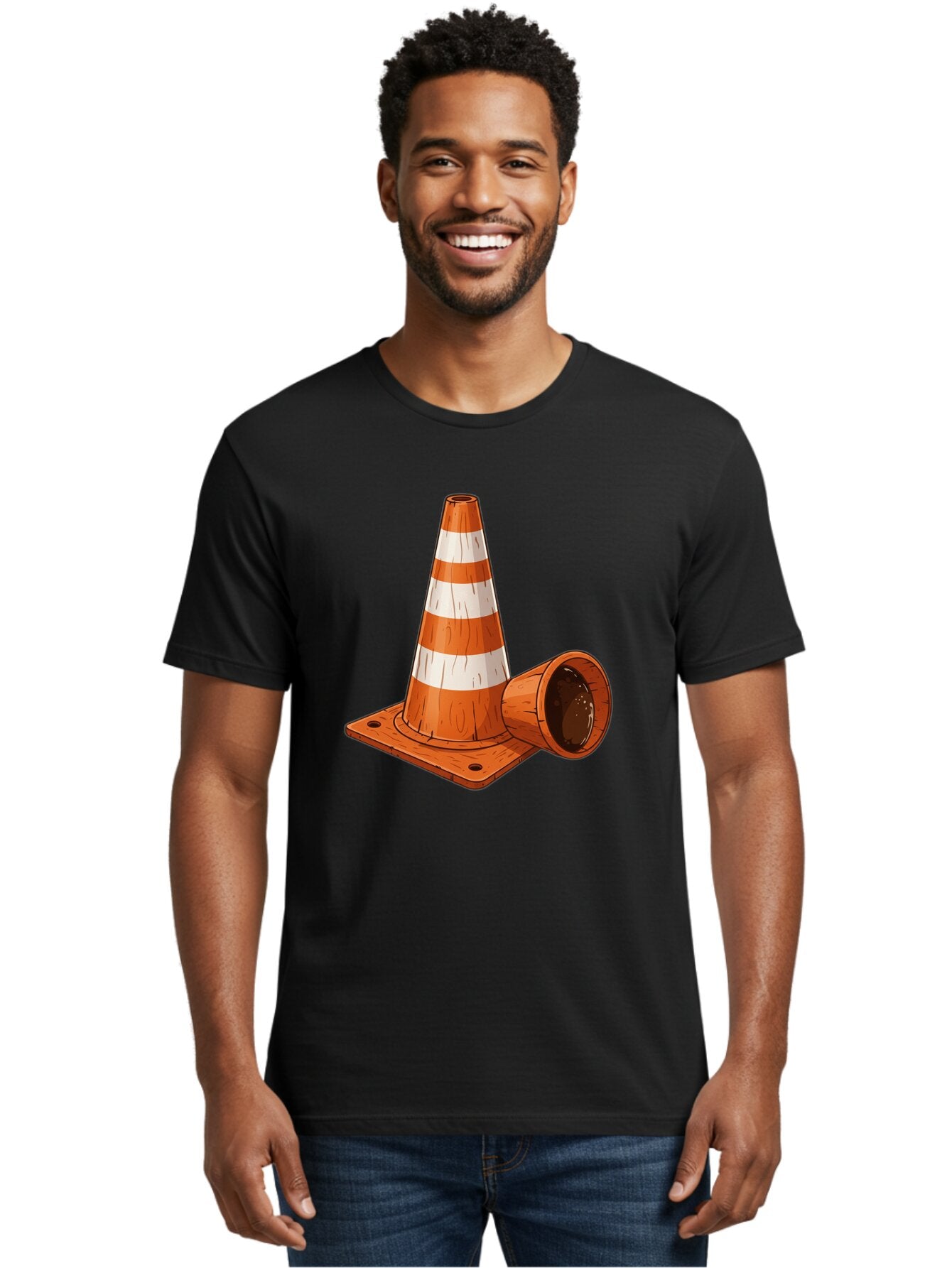 Traffic-Cone-2 Men'S Graphic Tee, 100% Cotton, Comfortable Casual Summer Wear, Machine Washable, Vintage Camera, Old Camera, Antique Camera, Black Camera, Classic Photography, Photography Equipment, Nostalgic Device, Film Camera, Camera Art Baq149 16