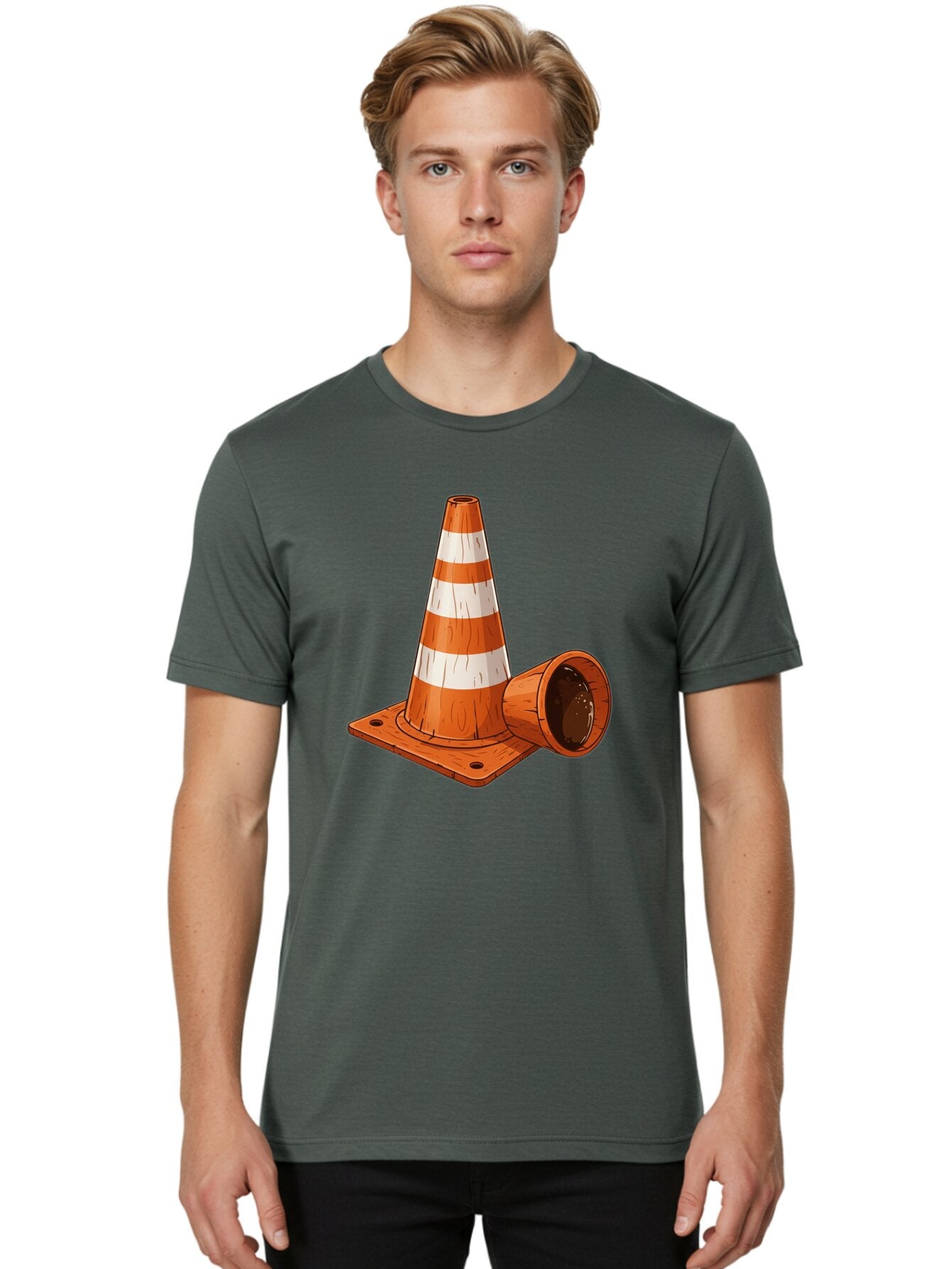 Traffic-Cone-2 Men'S Graphic Tee, 100% Cotton, Comfortable Casual Summer Wear, Machine Washable, Vintage Camera, Old Camera, Antique Camera, Black Camera, Classic Photography, Photography Equipment, Nostalgic Device, Film Camera, Camera Art Baq149 17