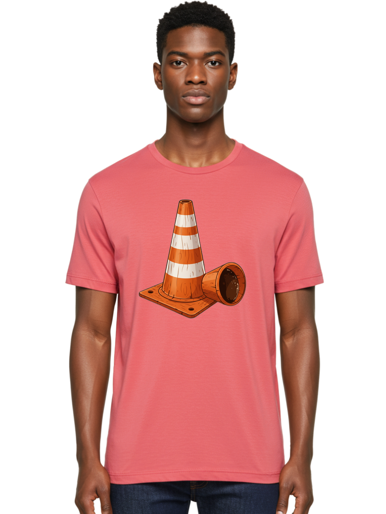 Traffic-Cone-2 Men'S Graphic Tee, 100% Cotton, Comfortable Casual Summer Wear, Machine Washable, Vintage Camera, Old Camera, Antique Camera, Black Camera, Classic Photography, Photography Equipment, Nostalgic Device, Film Camera, Camera Art Baq149 24