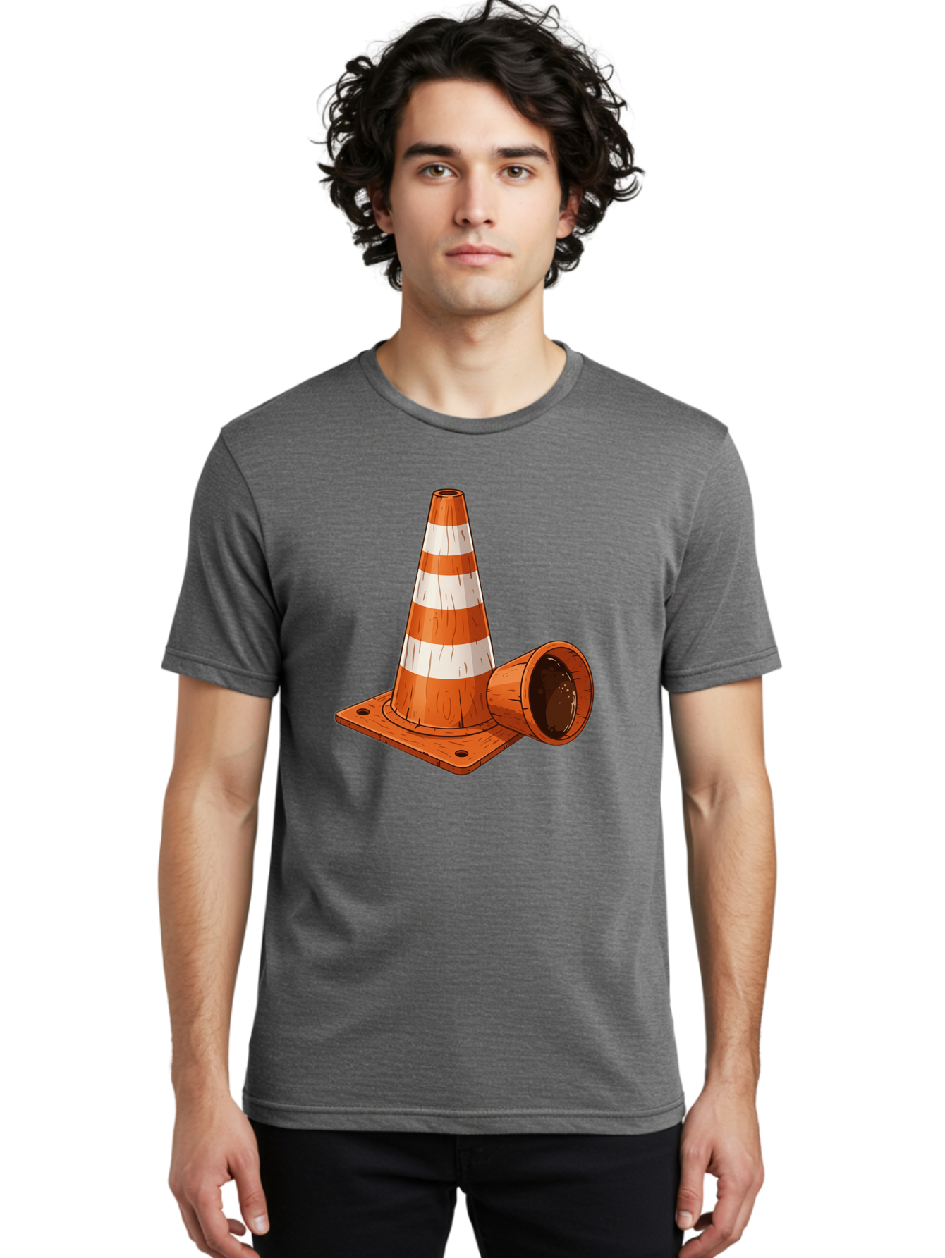 Traffic-Cone-2 Men'S Graphic Tee, 100% Cotton, Comfortable Casual Summer Wear, Machine Washable, Vintage Camera, Old Camera, Antique Camera, Black Camera, Classic Photography, Photography Equipment, Nostalgic Device, Film Camera, Camera Art Baq149 17