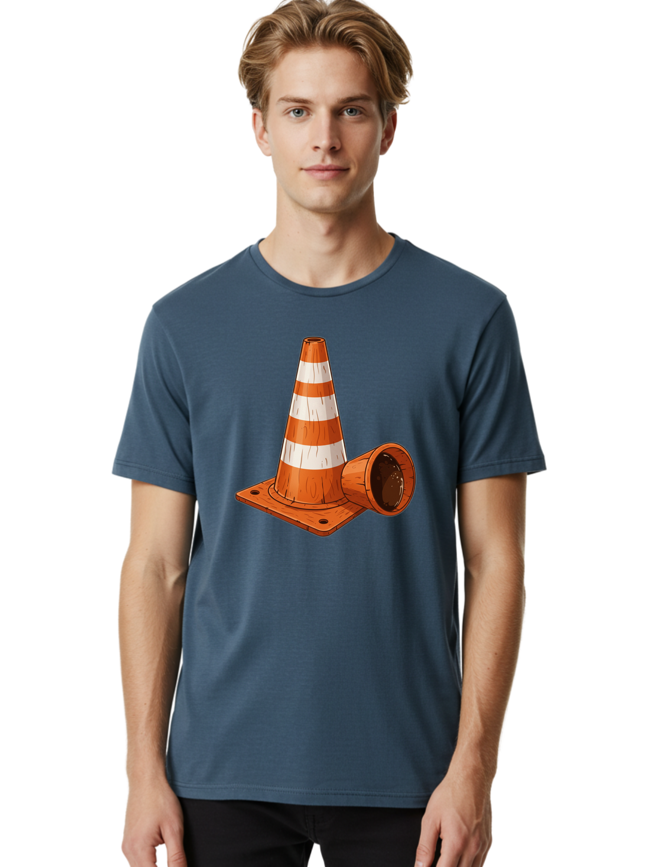 Traffic-Cone-2 Men'S Graphic Tee, 100% Cotton, Comfortable Casual Summer Wear, Machine Washable, Vintage Camera, Old Camera, Antique Camera, Black Camera, Classic Photography, Photography Equipment, Nostalgic Device, Film Camera, Camera Art Baq149 23