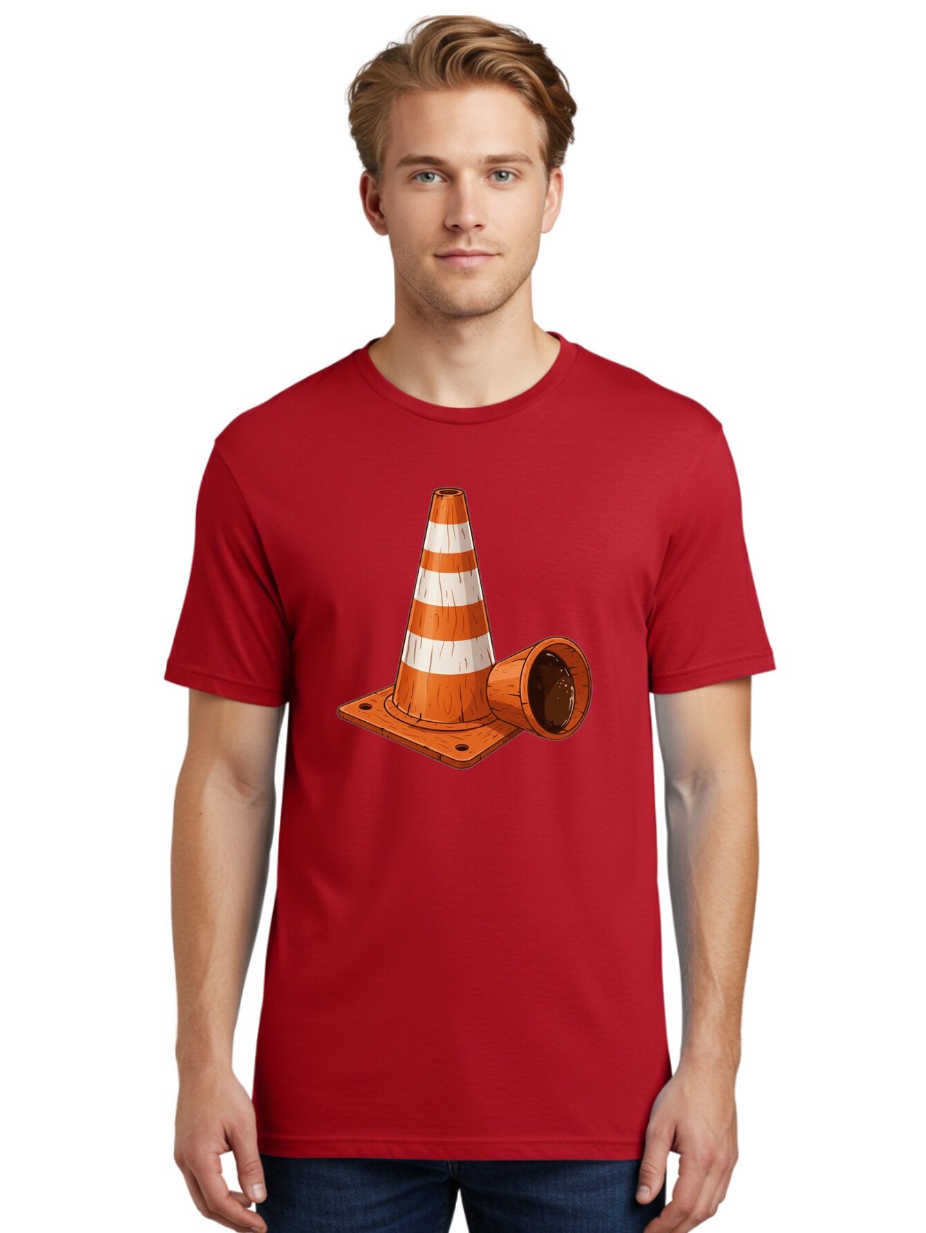 Traffic-Cone-2 Men'S Graphic Tee, 100% Cotton, Comfortable Casual Summer Wear, Machine Washable, Vintage Camera, Old Camera, Antique Camera, Black Camera, Classic Photography, Photography Equipment, Nostalgic Device, Film Camera, Camera Art Baq149 23