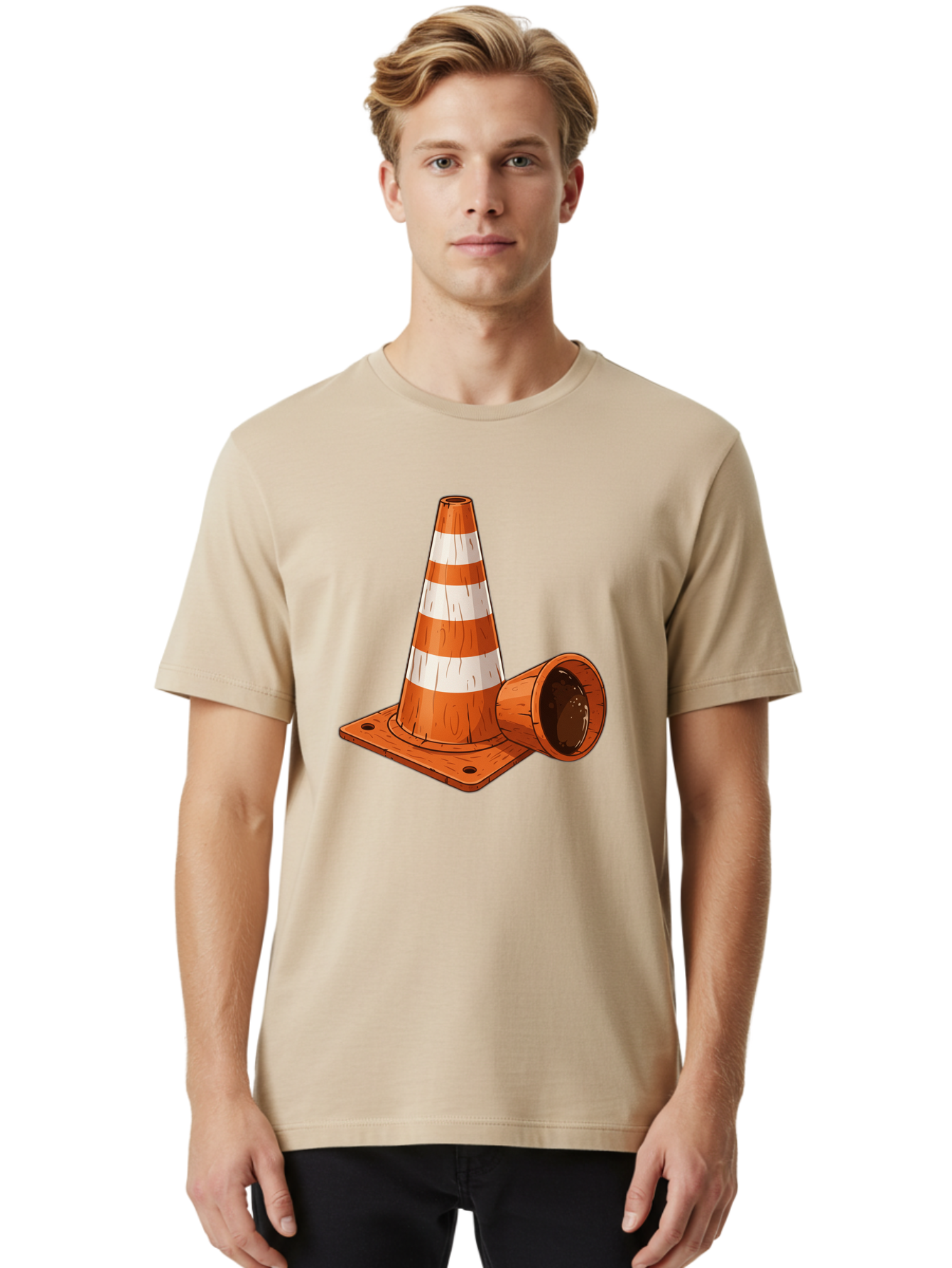 Traffic-Cone-2 Men'S Graphic Tee, 100% Cotton, Comfortable Casual Summer Wear, Machine Washable, Vintage Camera, Old Camera, Antique Camera, Black Camera, Classic Photography, Photography Equipment, Nostalgic Device, Film Camera, Camera Art Baq149 22