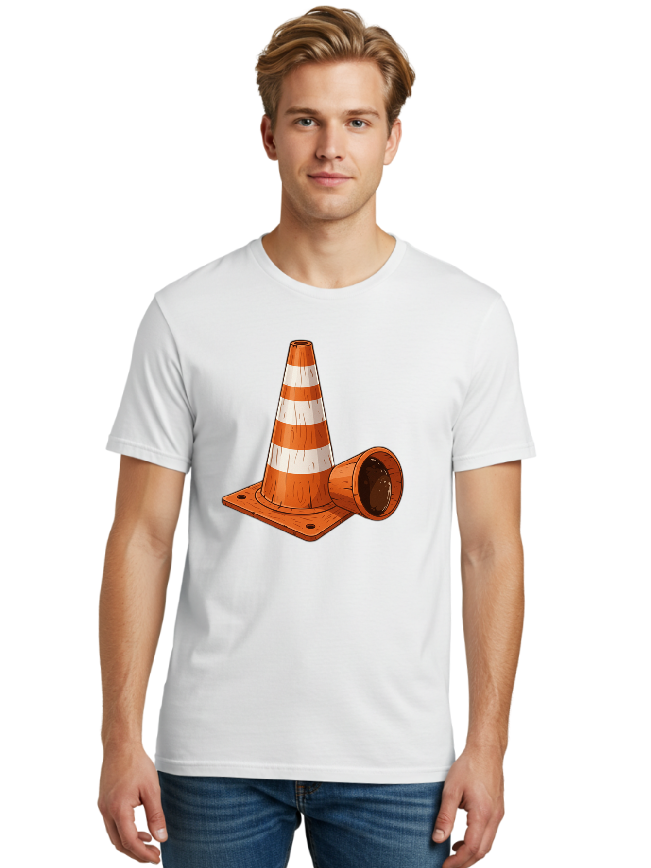 Traffic-Cone-2 Men'S Graphic Tee, 100% Cotton, Comfortable Casual Summer Wear, Machine Washable, Vintage Camera, Old Camera, Antique Camera, Black Camera, Classic Photography, Photography Equipment, Nostalgic Device, Film Camera, Camera Art Baq149 25