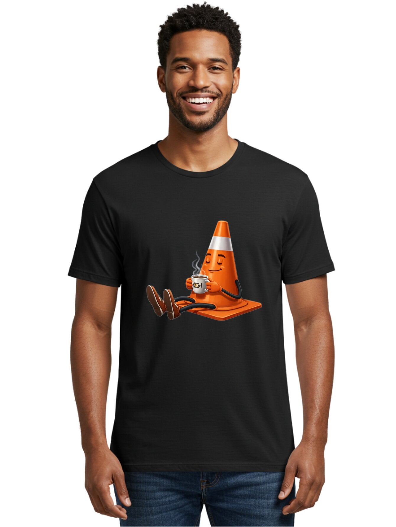 Traffic-Cone-3 Men'S Graphic Tee, 100% Cotton, Comfortable Casual Summer Wear, Machine Washable, Vintage Camera, Old Camera, Antique Camera, Black Camera, Classic Photography, Photography Equipment, Nostalgic Device, Film Camera, Camera Art Baq150 17
