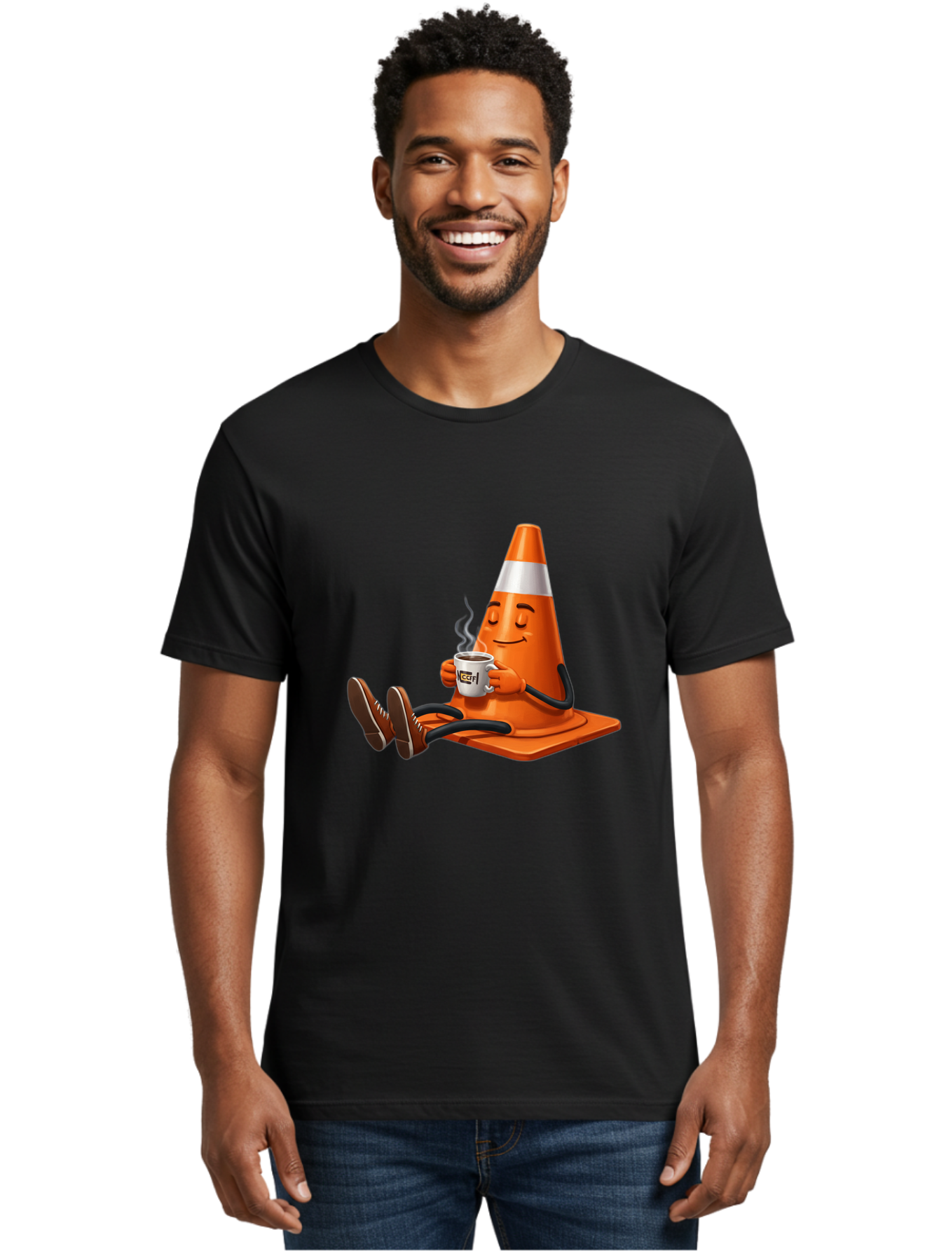 Traffic-Cone-3 Men'S Graphic Tee, 100% Cotton, Comfortable Casual Summer Wear, Machine Washable, Vintage Camera, Old Camera, Antique Camera, Black Camera, Classic Photography, Photography Equipment, Nostalgic Device, Film Camera, Camera Art Baq150 17