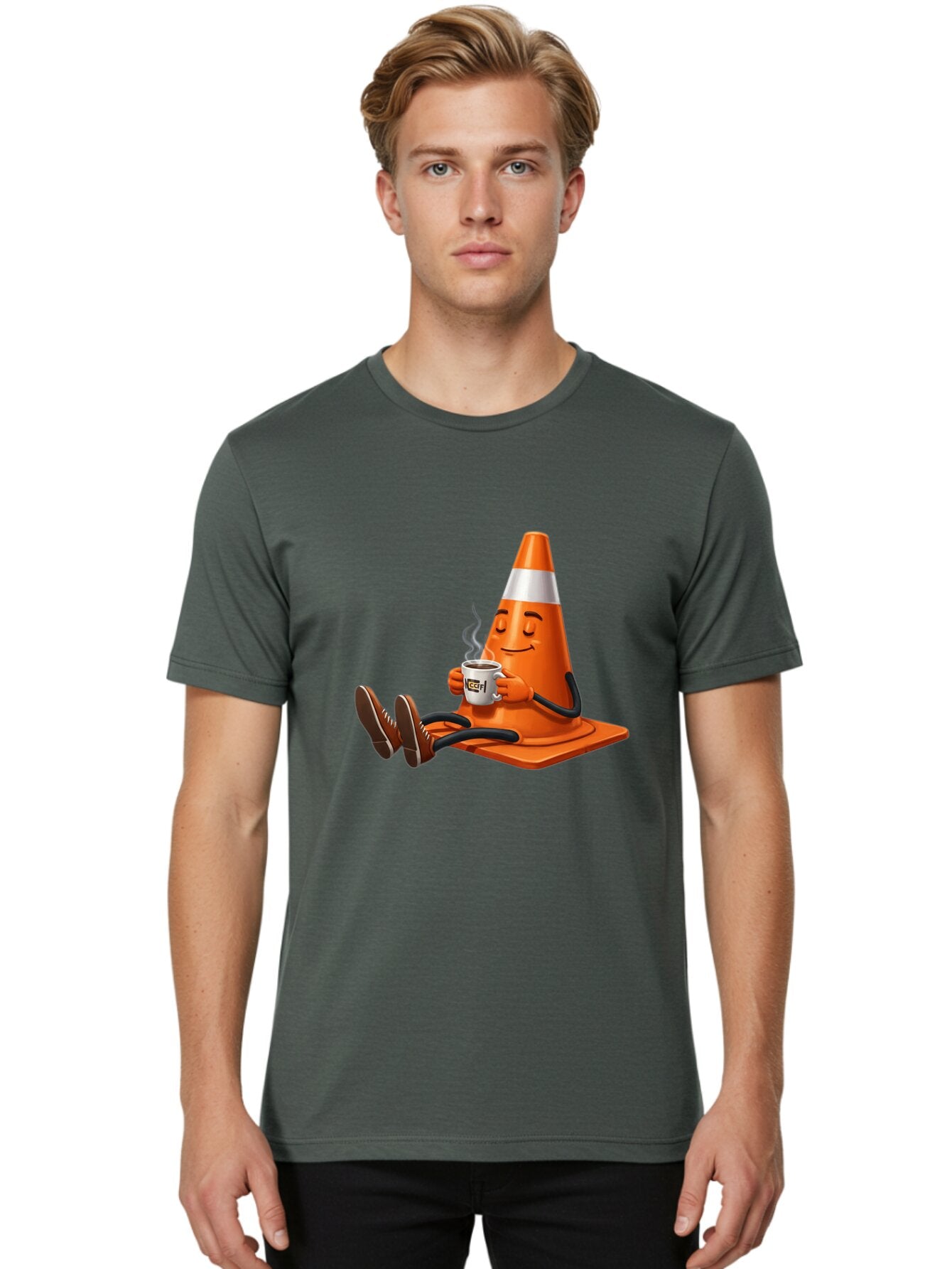 Traffic-Cone-3 Men'S Graphic Tee, 100% Cotton, Comfortable Casual Summer Wear, Machine Washable, Vintage Camera, Old Camera, Antique Camera, Black Camera, Classic Photography, Photography Equipment, Nostalgic Device, Film Camera, Camera Art Baq150 21