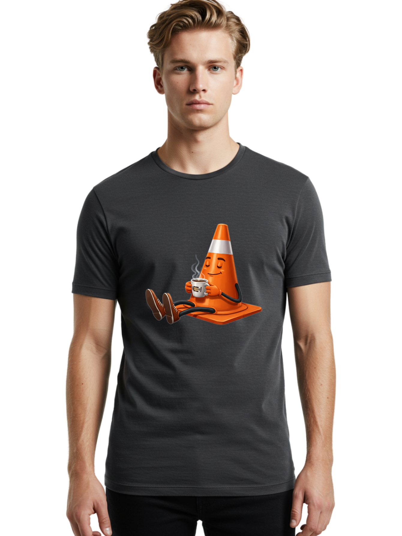 Traffic-Cone-3 Men'S Graphic Tee, 100% Cotton, Comfortable Casual Summer Wear, Machine Washable, Vintage Camera, Old Camera, Antique Camera, Black Camera, Classic Photography, Photography Equipment, Nostalgic Device, Film Camera, Camera Art Baq150 22