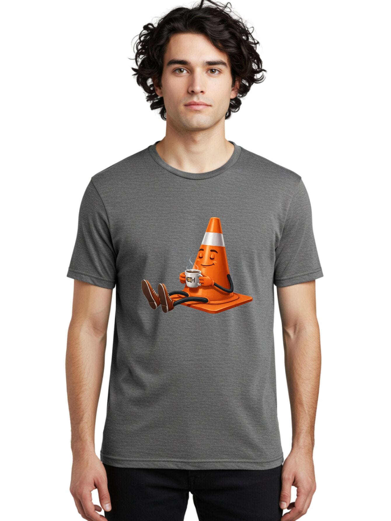 Traffic-Cone-3 Men'S Graphic Tee, 100% Cotton, Comfortable Casual Summer Wear, Machine Washable, Vintage Camera, Old Camera, Antique Camera, Black Camera, Classic Photography, Photography Equipment, Nostalgic Device, Film Camera, Camera Art Baq150 24