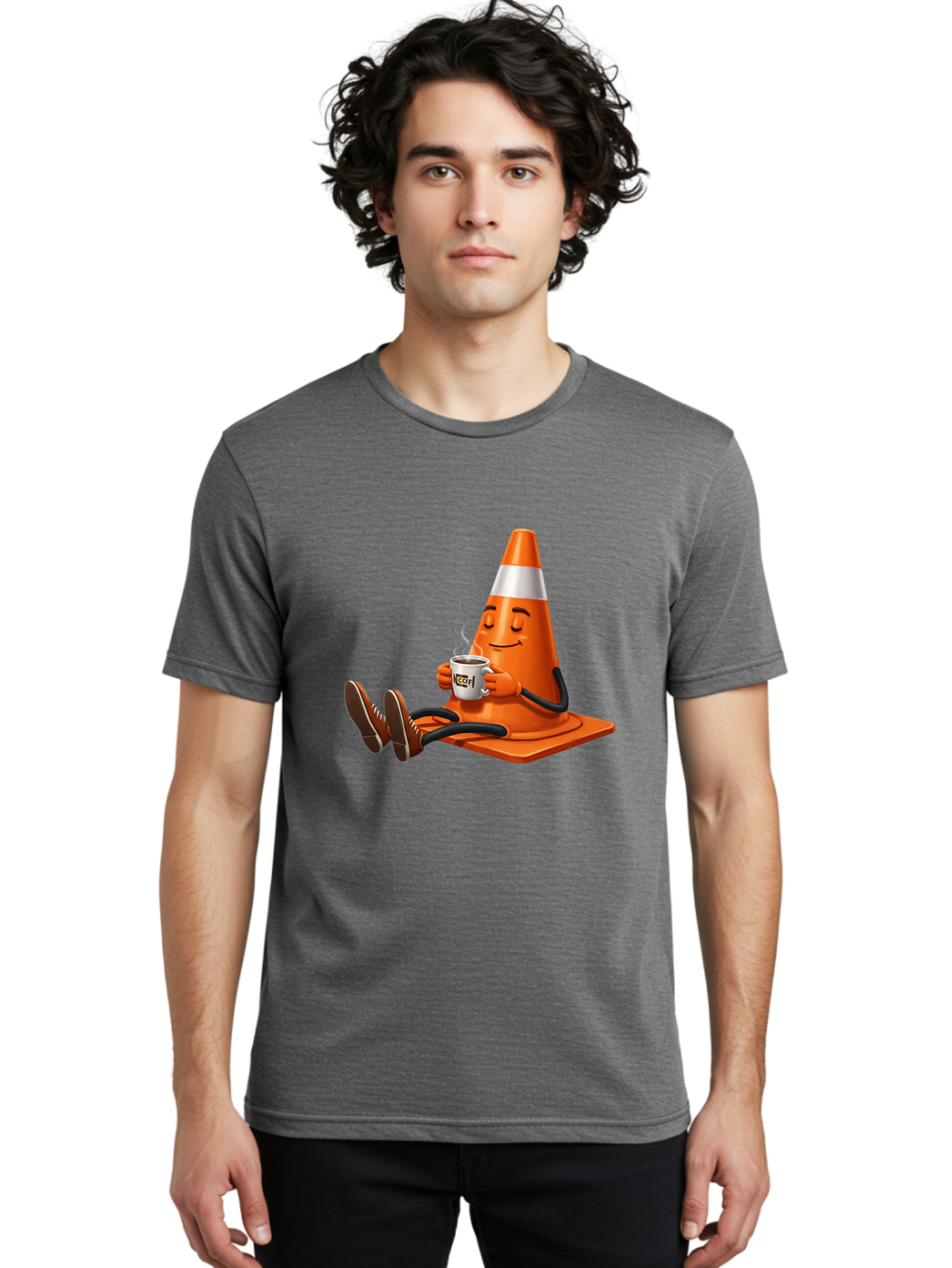 Traffic-Cone-3 Men'S Graphic Tee, 100% Cotton, Comfortable Casual Summer Wear, Machine Washable, Vintage Camera, Old Camera, Antique Camera, Black Camera, Classic Photography, Photography Equipment, Nostalgic Device, Film Camera, Camera Art Baq150 28