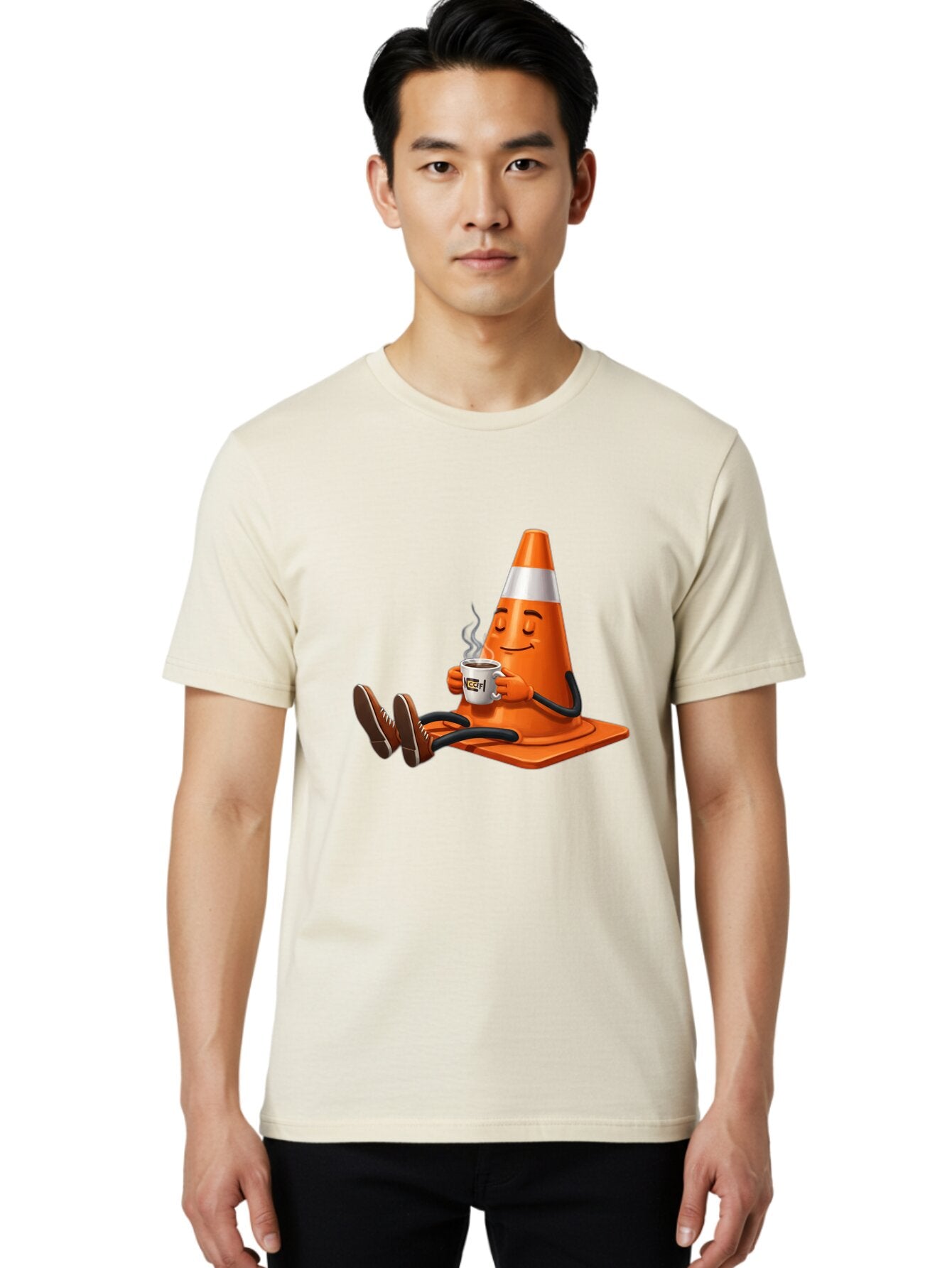 Traffic-Cone-3 Men'S Graphic Tee, 100% Cotton, Comfortable Casual Summer Wear, Machine Washable, Vintage Camera, Old Camera, Antique Camera, Black Camera, Classic Photography, Photography Equipment, Nostalgic Device, Film Camera, Camera Art Baq150 23
