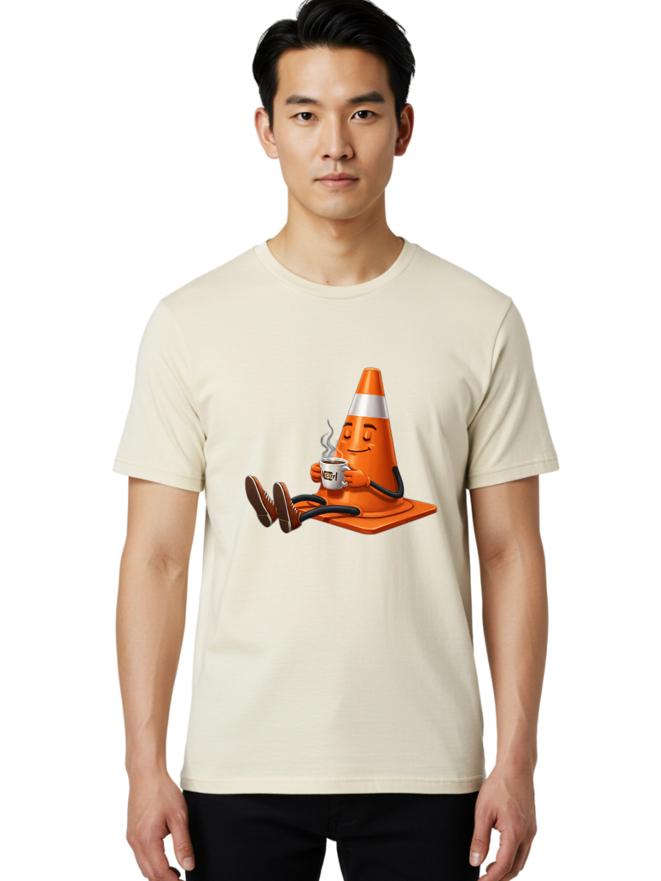 Traffic-Cone-3 Men'S Graphic Tee, 100% Cotton, Comfortable Casual Summer Wear, Machine Washable, Vintage Camera, Old Camera, Antique Camera, Black Camera, Classic Photography, Photography Equipment, Nostalgic Device, Film Camera, Camera Art Baq150 16