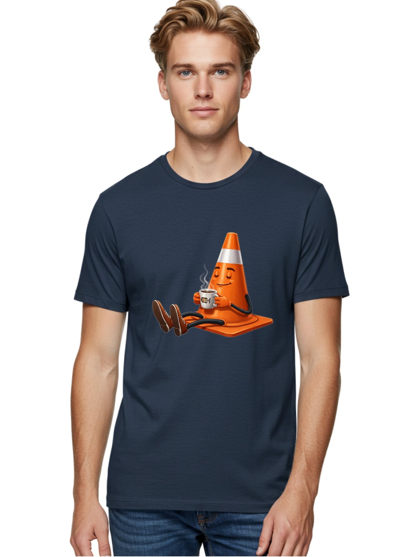 Traffic-Cone-3 Men'S Graphic Tee, 100% Cotton, Comfortable Casual Summer Wear, Machine Washable, Vintage Camera, Old Camera, Antique Camera, Black Camera, Classic Photography, Photography Equipment, Nostalgic Device, Film Camera, Camera Art Baq150 20