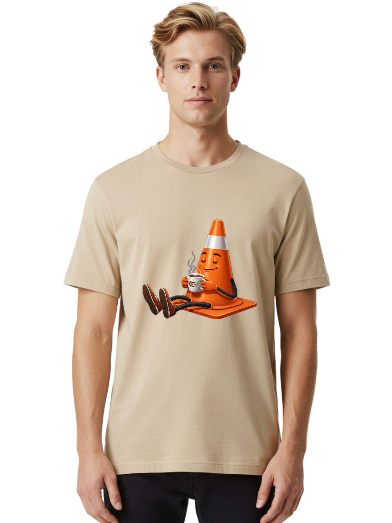 Traffic-Cone-3 Men'S Graphic Tee, 100% Cotton, Comfortable Casual Summer Wear, Machine Washable, Vintage Camera, Old Camera, Antique Camera, Black Camera, Classic Photography, Photography Equipment, Nostalgic Device, Film Camera, Camera Art Baq150 27