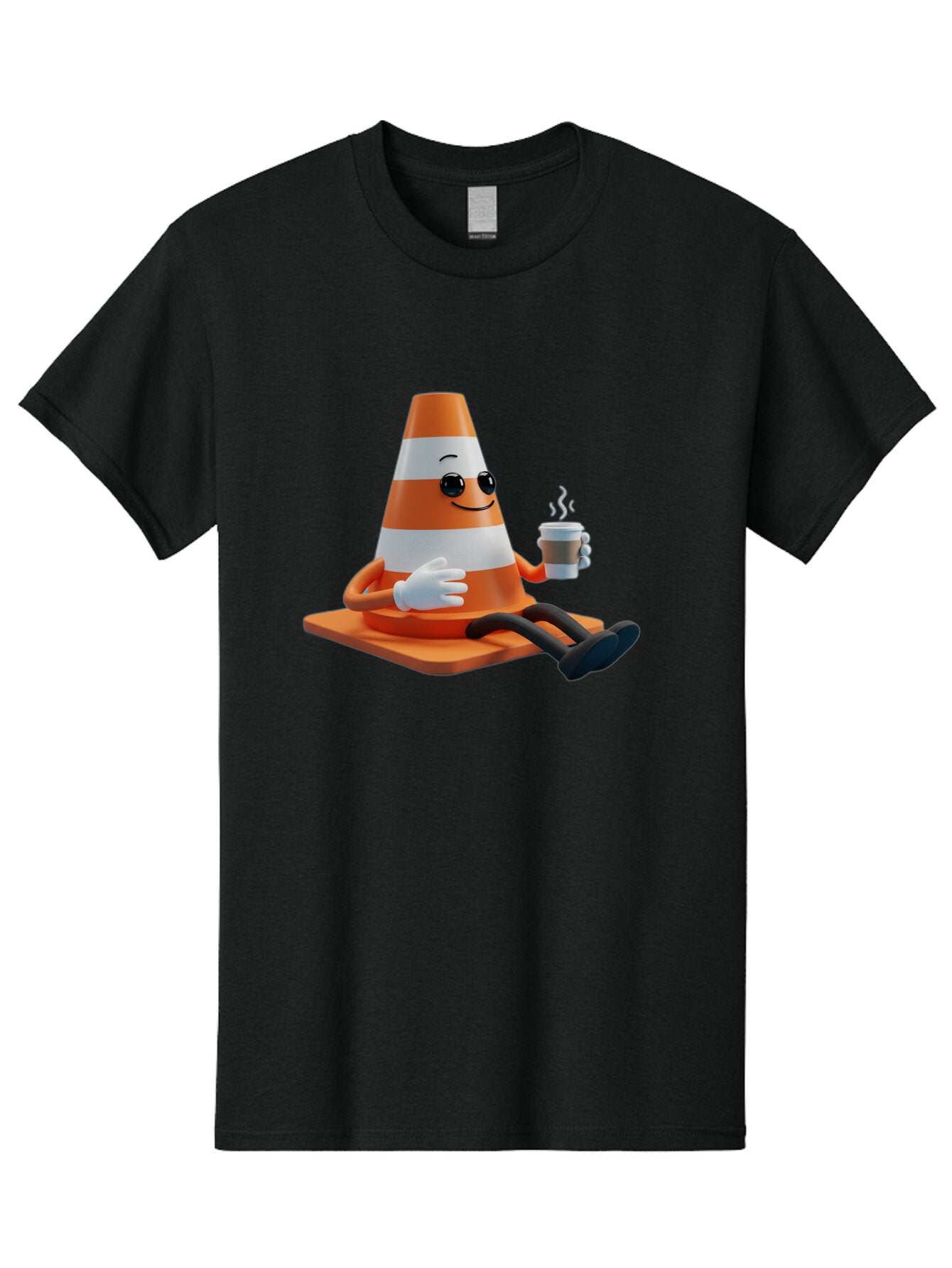 Traffic-Cone-Character Men'S Graphic Tee, 100% Cotton, Comfortable Casual Summer Wear, Machine Washable, Vintage Camera, Old Camera, Antique Camera, Black Camera, Classic Photography, Photography Equipment, Nostalgic Device, Film Camera, Baq152 6