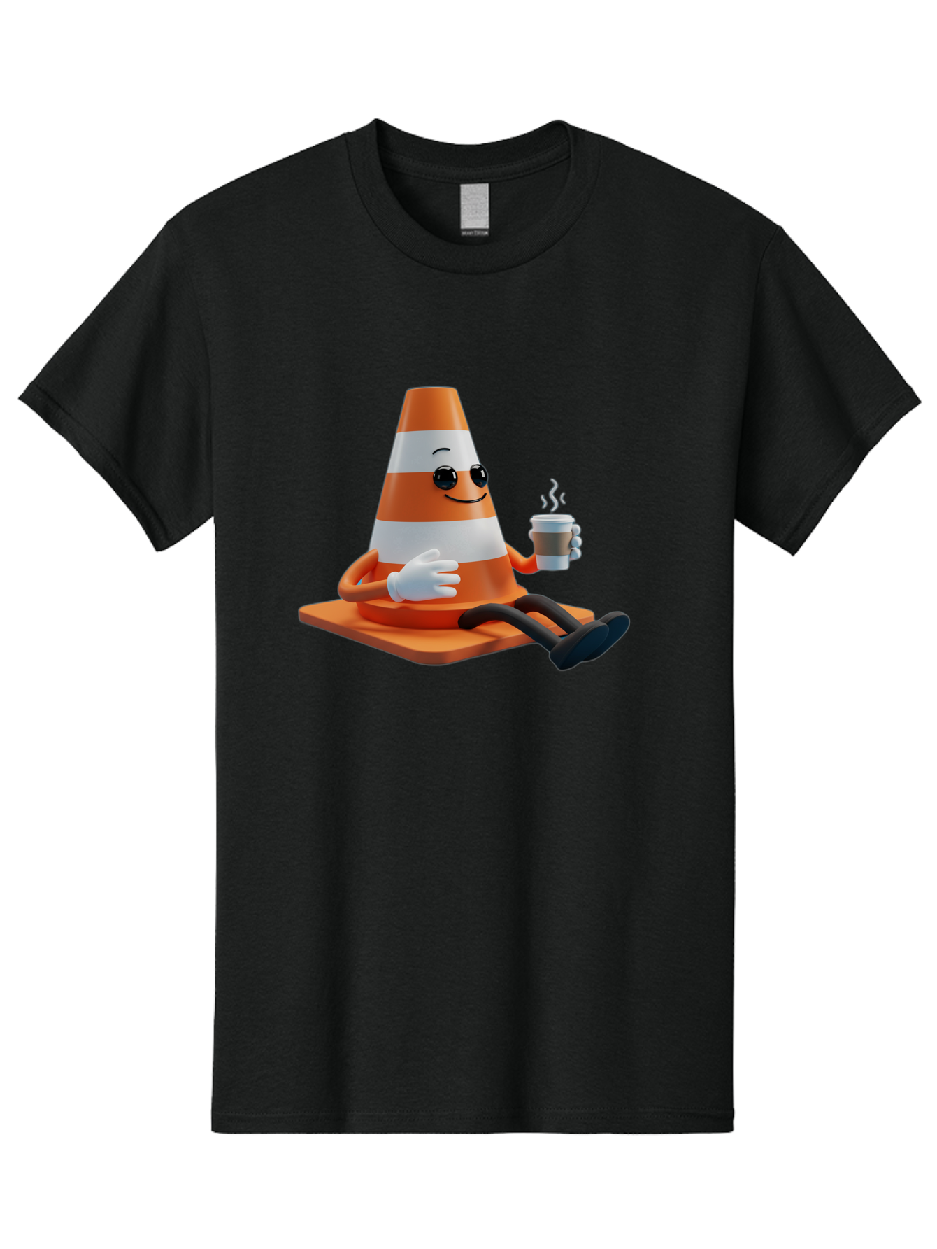 Traffic-Cone-Character Men'S Graphic Tee, 100% Cotton, Comfortable Casual Summer Wear, Machine Washable, Vintage Camera, Old Camera, Antique Camera, Black Camera, Classic Photography, Photography Equipment, Nostalgic Device, Film Camera, Baq152 4