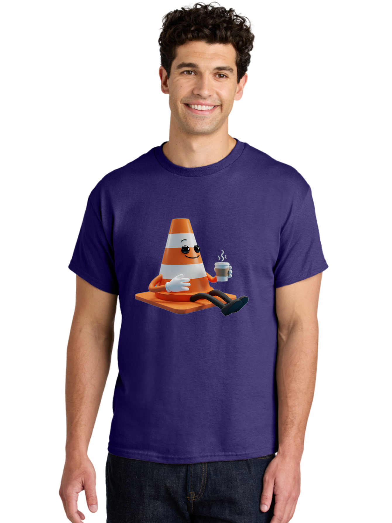 Traffic-Cone-Character Men'S Graphic Tee, 100% Cotton, Comfortable Casual Summer Wear, Machine Washable, Vintage Camera, Old Camera, Antique Camera, Black Camera, Classic Photography, Photography Equipment, Nostalgic Device, Film Camera, Baq152 24
