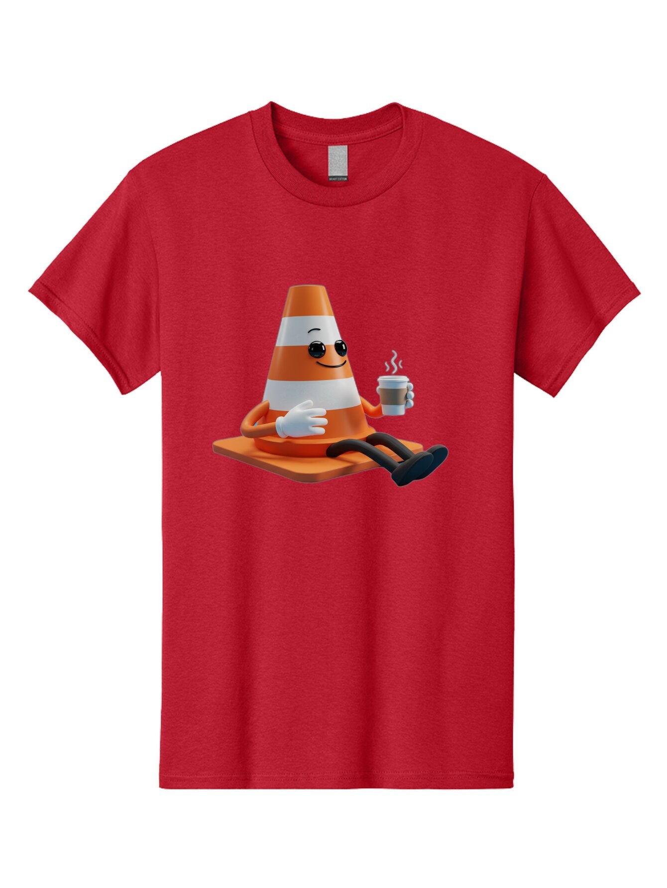 Traffic-Cone-Character Men'S Graphic Tee, 100% Cotton, Comfortable Casual Summer Wear, Machine Washable, Vintage Camera, Old Camera, Antique Camera, Black Camera, Classic Photography, Photography Equipment, Nostalgic Device, Film Camera, Baq152 2
