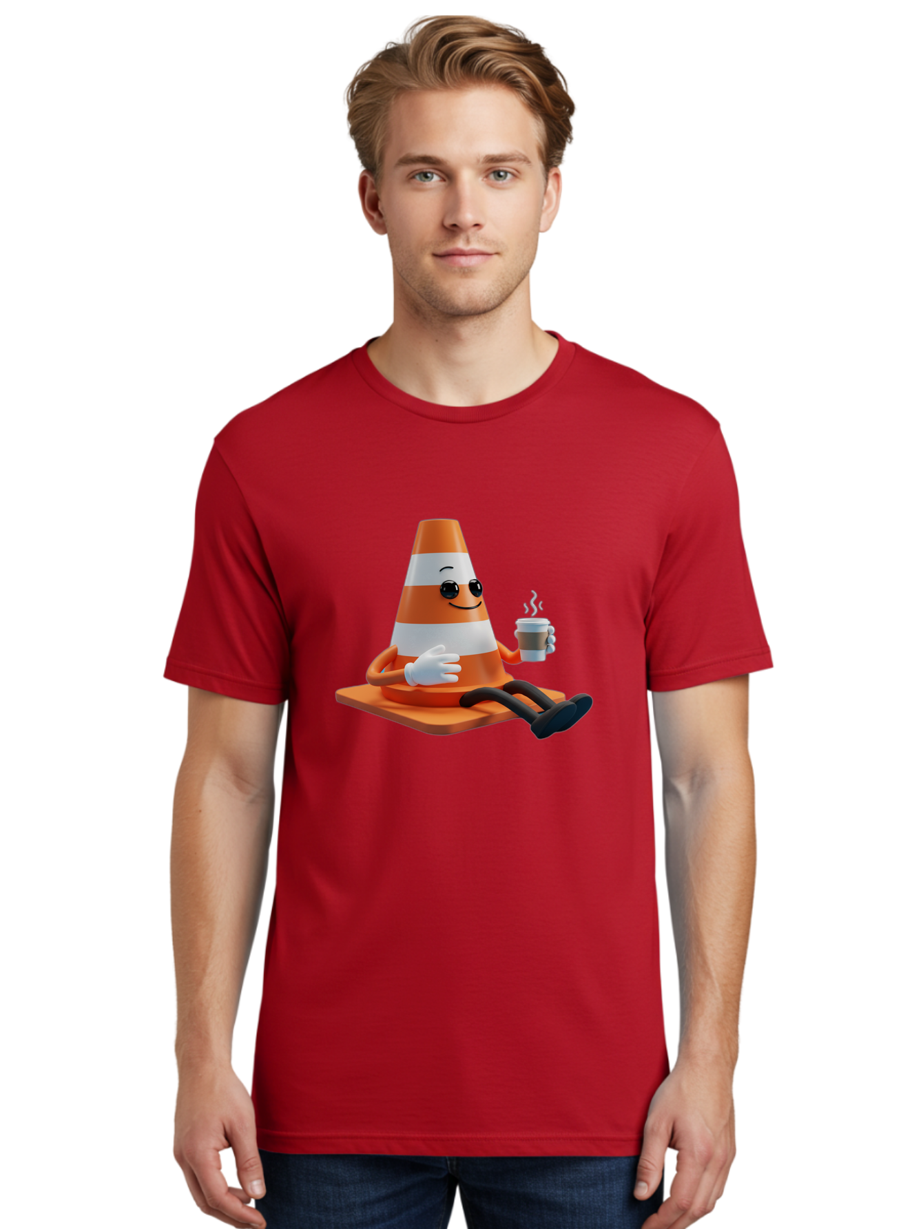 Traffic-Cone-Character Men'S Graphic Tee, 100% Cotton, Comfortable Casual Summer Wear, Machine Washable, Vintage Camera, Old Camera, Antique Camera, Black Camera, Classic Photography, Photography Equipment, Nostalgic Device, Film Camera, Baq152 26