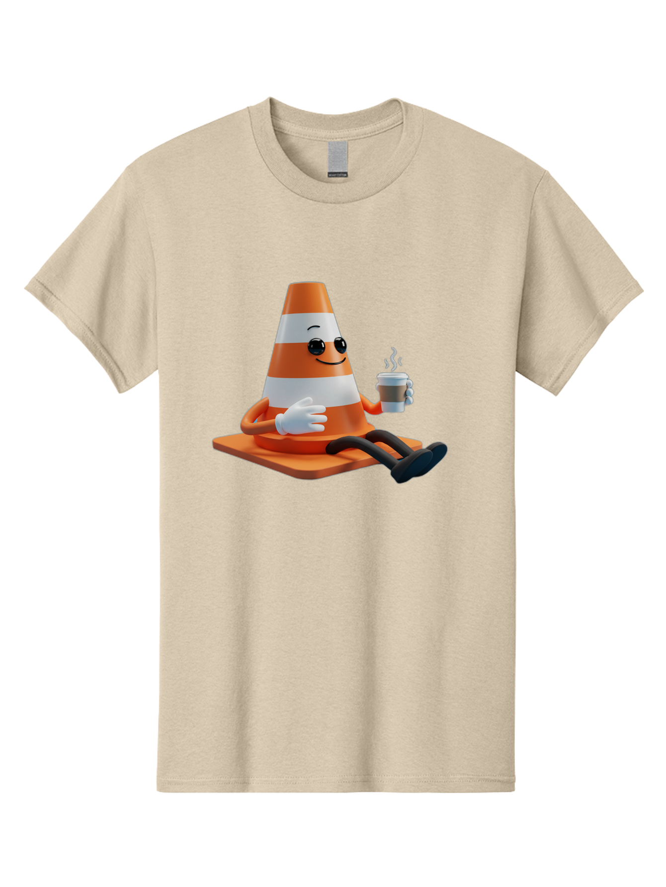 Traffic-Cone-Character Men'S Graphic Tee, 100% Cotton, Comfortable Casual Summer Wear, Machine Washable, Vintage Camera, Old Camera, Antique Camera, Black Camera, Classic Photography, Photography Equipment, Nostalgic Device, Film Camera, Baq152 3