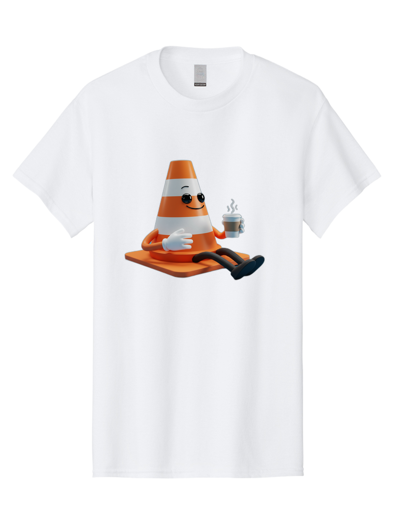 Traffic-Cone-Character Men'S Graphic Tee, 100% Cotton, Comfortable Casual Summer Wear, Machine Washable, Vintage Camera, Old Camera, Antique Camera, Black Camera, Classic Photography, Photography Equipment, Nostalgic Device, Film Camera, Baq152