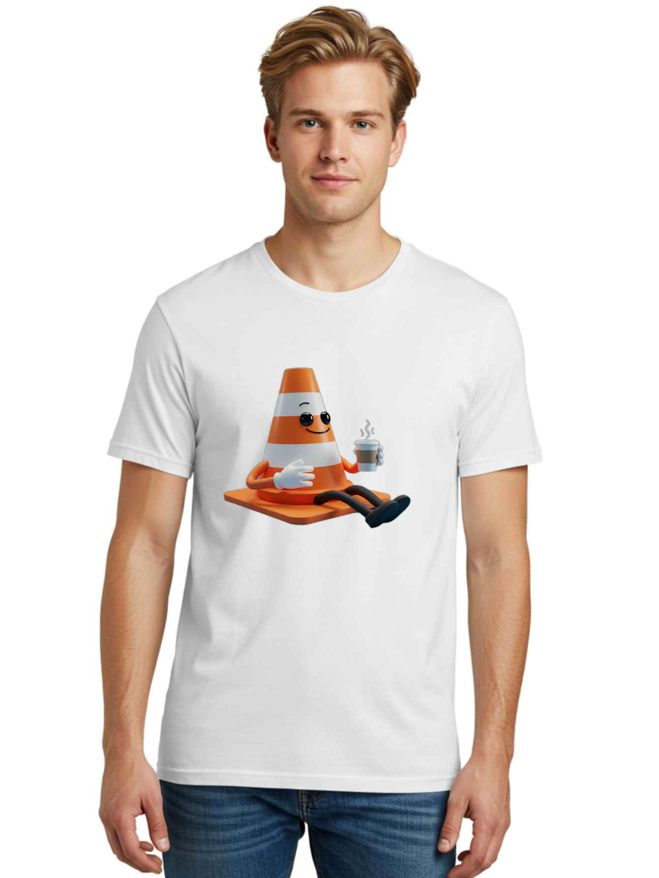 Traffic-Cone-Character Men'S Graphic Tee, 100% Cotton, Comfortable Casual Summer Wear, Machine Washable, Vintage Camera, Old Camera, Antique Camera, Black Camera, Classic Photography, Photography Equipment, Nostalgic Device, Film Camera, Baq152 17