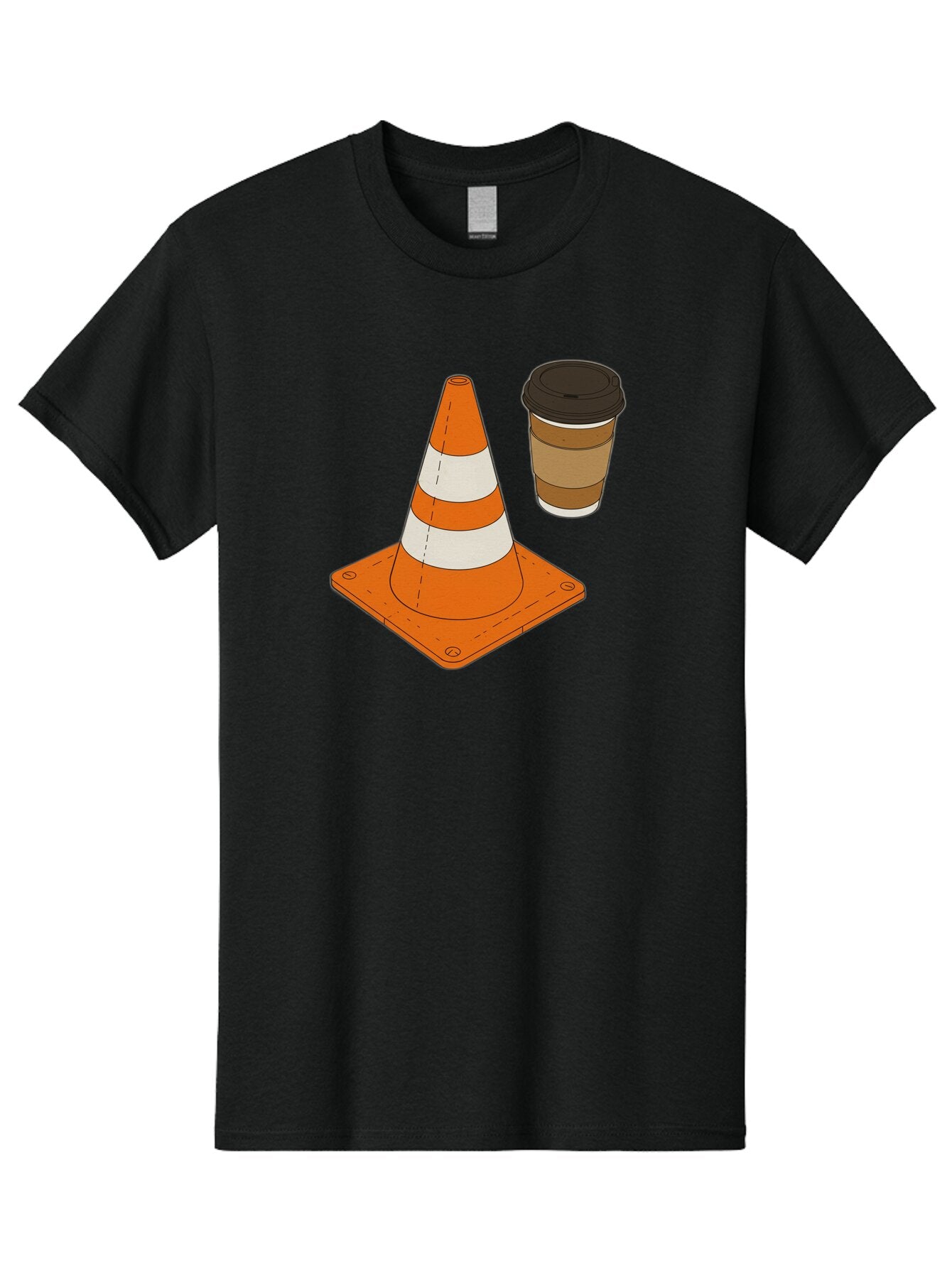 Traffic-Cone-Coffee-1 Men'S Graphic Tee, 100% Cotton, Comfortable Casual Summer Wear, Machine Washable, Vintage Camera, Old Camera, Antique Camera, Black Camera, Classic Photography, Photography Equipment, Nostalgic Device, Film Camera, Baq153 11
