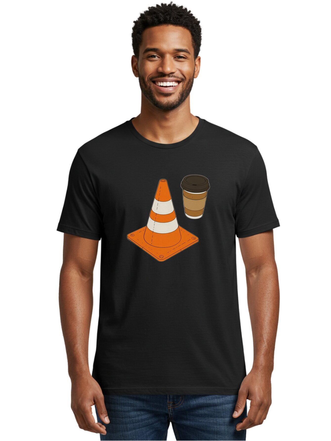 Traffic-Cone-Coffee-1 Men'S Graphic Tee, 100% Cotton, Comfortable Casual Summer Wear, Machine Washable, Vintage Camera, Old Camera, Antique Camera, Black Camera, Classic Photography, Photography Equipment, Nostalgic Device, Film Camera, Baq153 27