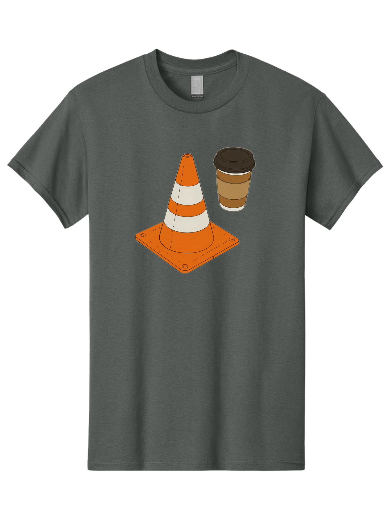 Traffic-Cone-Coffee-1 Men'S Graphic Tee, 100% Cotton, Comfortable Casual Summer Wear, Machine Washable, Vintage Camera, Old Camera, Antique Camera, Black Camera, Classic Photography, Photography Equipment, Nostalgic Device, Film Camera, Baq153 5