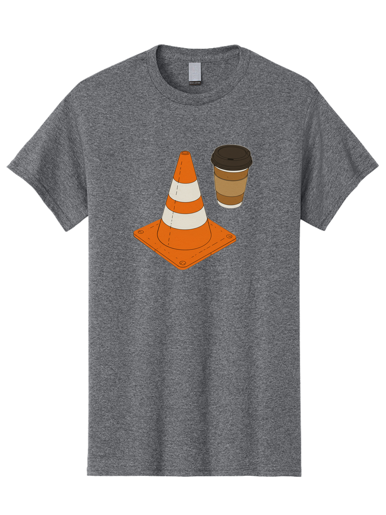 Traffic-Cone-Coffee-1 Men'S Graphic Tee, 100% Cotton, Comfortable Casual Summer Wear, Machine Washable, Vintage Camera, Old Camera, Antique Camera, Black Camera, Classic Photography, Photography Equipment, Nostalgic Device, Film Camera, Baq153 6