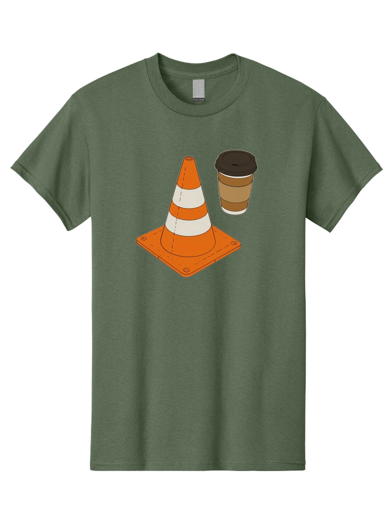 Traffic-Cone-Coffee-1 Men'S Graphic Tee, 100% Cotton, Comfortable Casual Summer Wear, Machine Washable, Vintage Camera, Old Camera, Antique Camera, Black Camera, Classic Photography, Photography Equipment, Nostalgic Device, Film Camera, Baq153 2